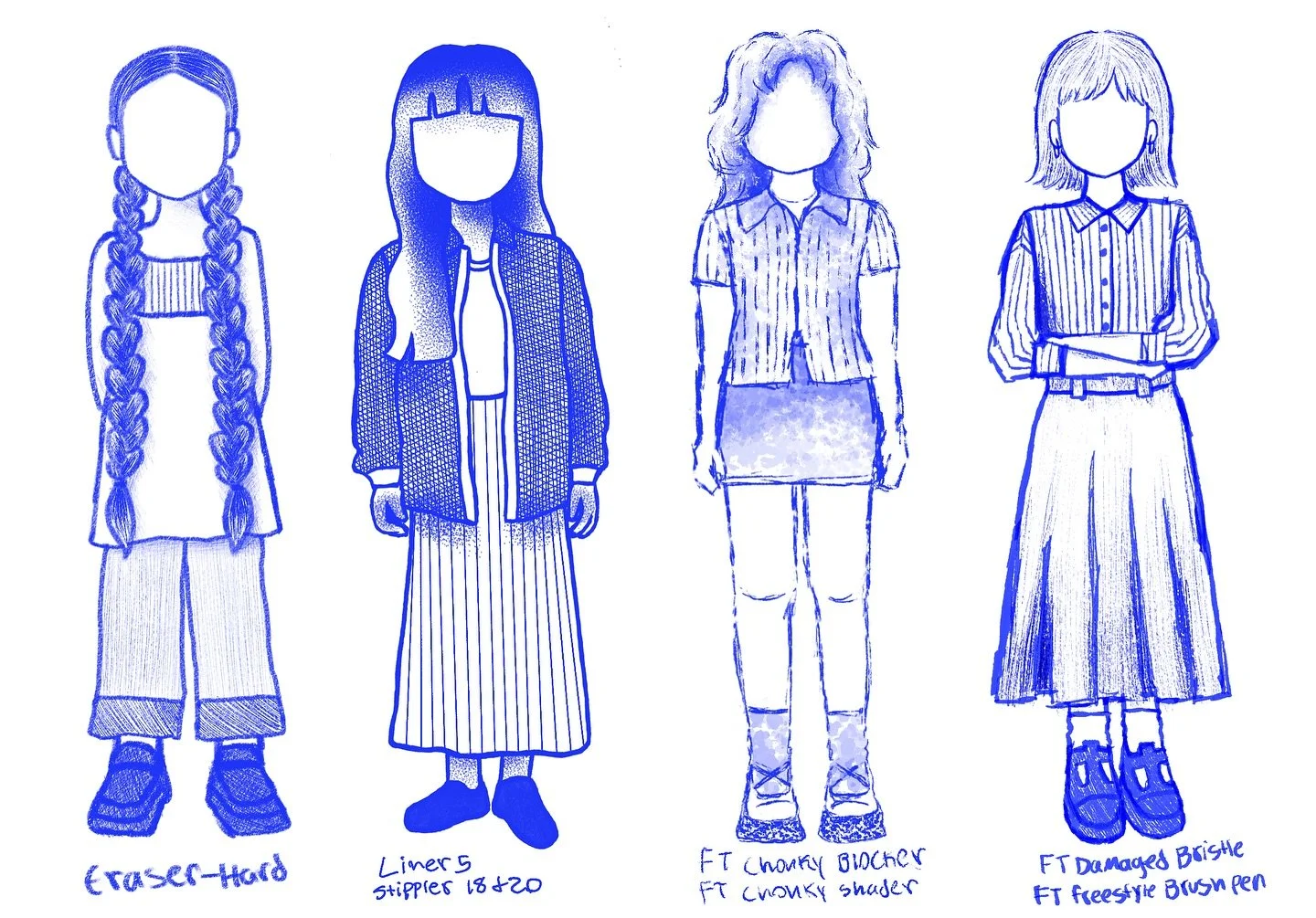 Testing out brushes!  #procreate #illustration