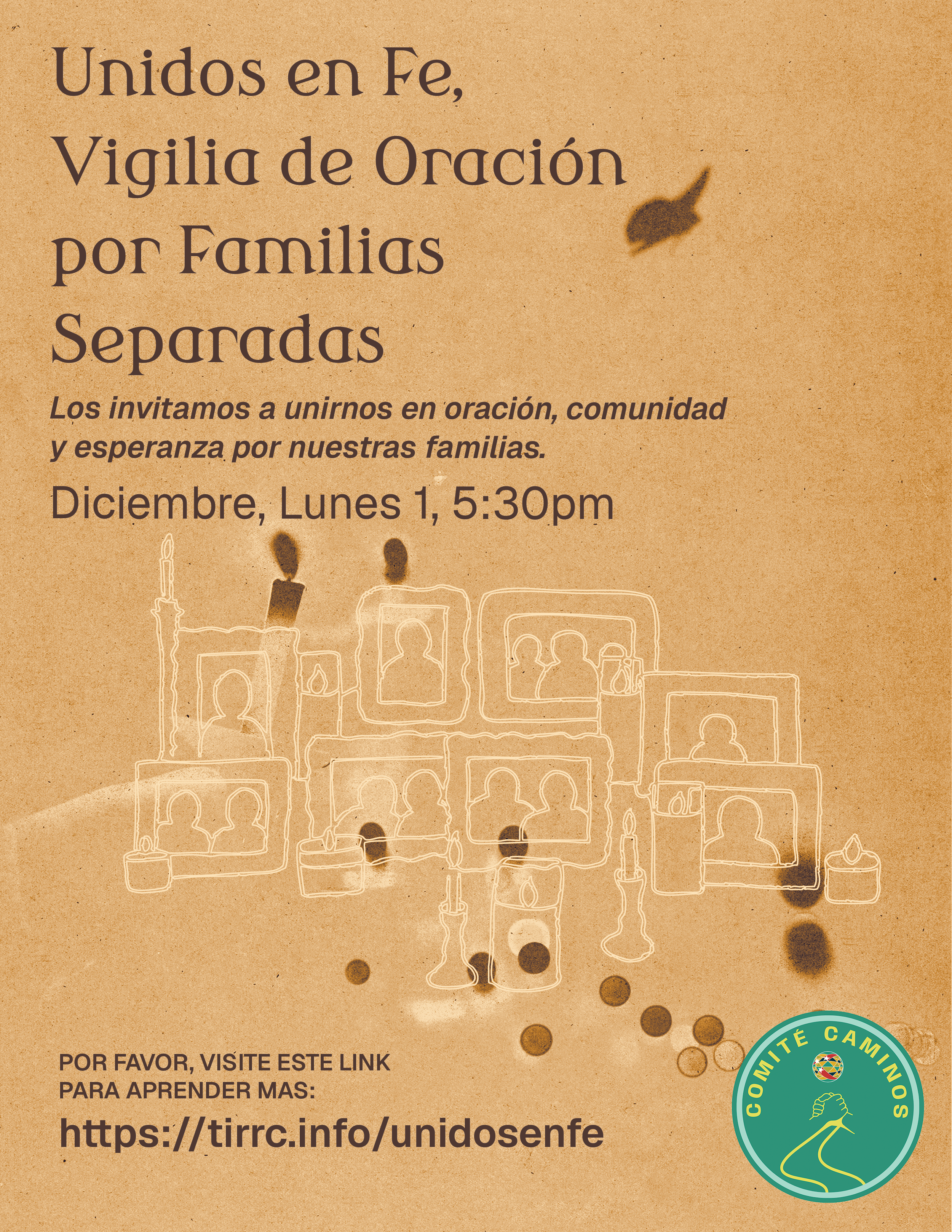 Flyer for Comite Caminos