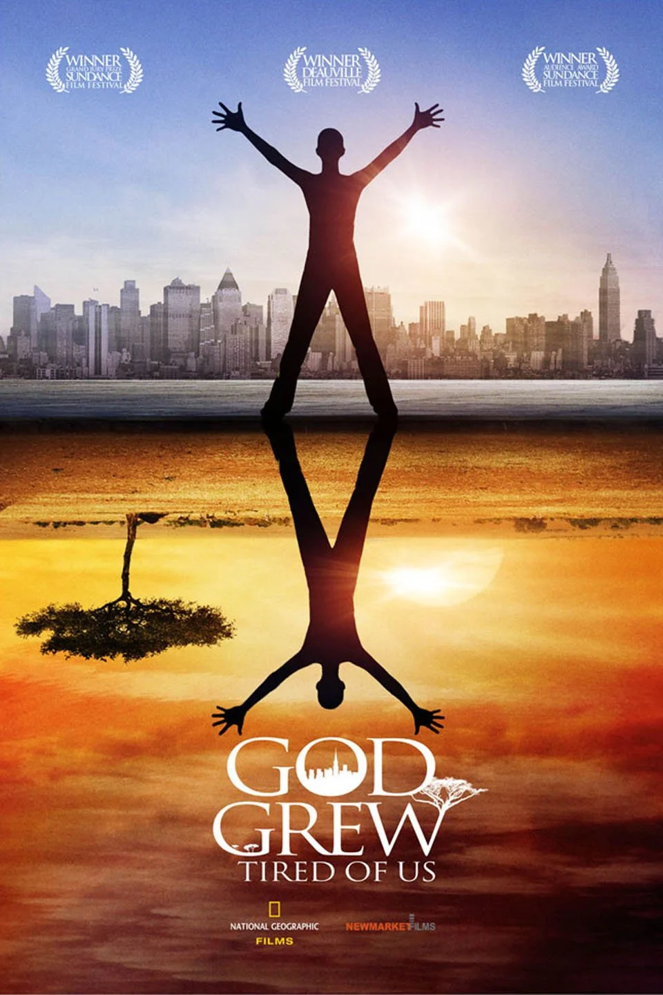 Film poster for God Grew Tired of Us, South Sudan documentary featuring John Dau, narrated by Nicole Kidman