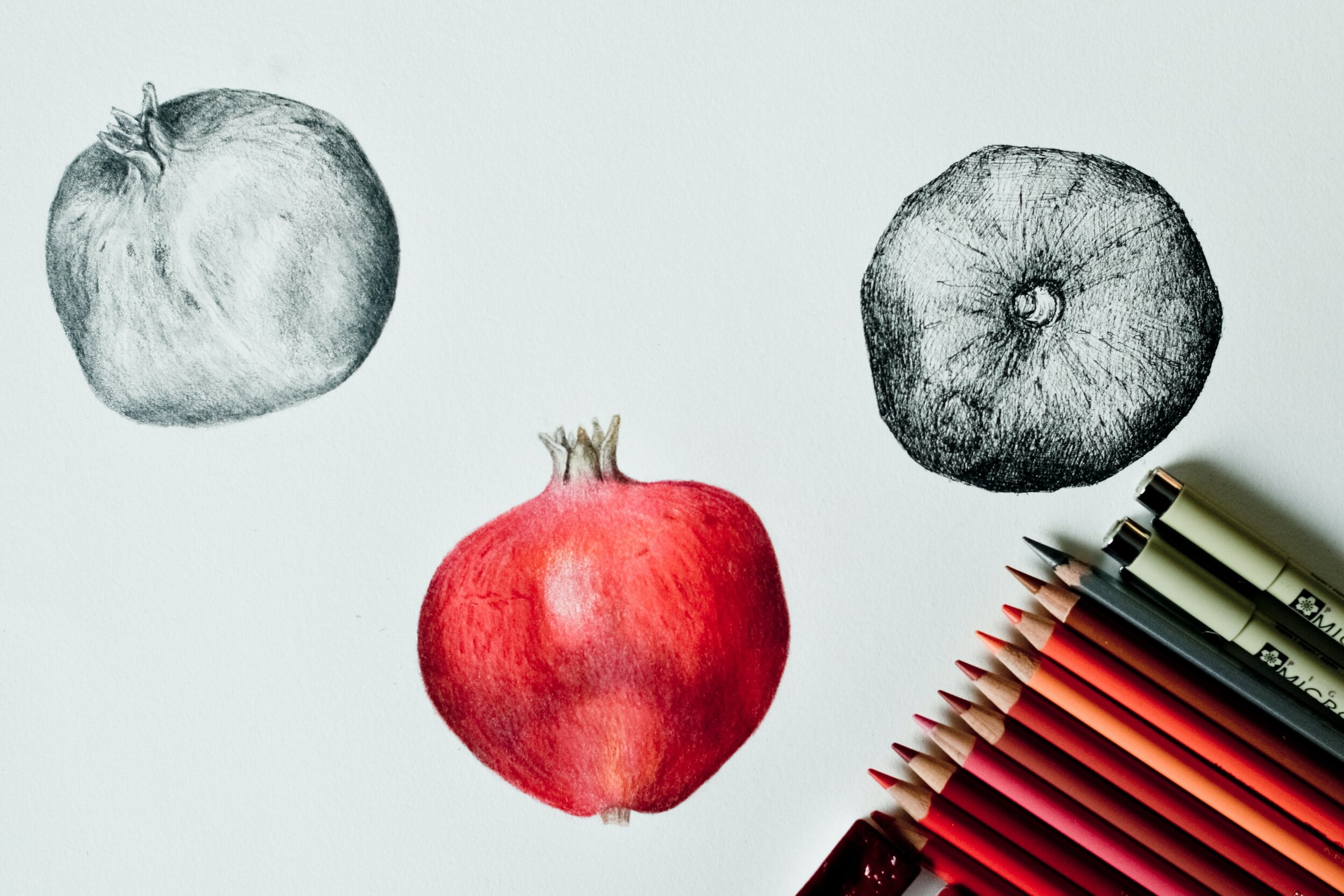 How to draw an apple | Apple Pencil Shading - YouTube