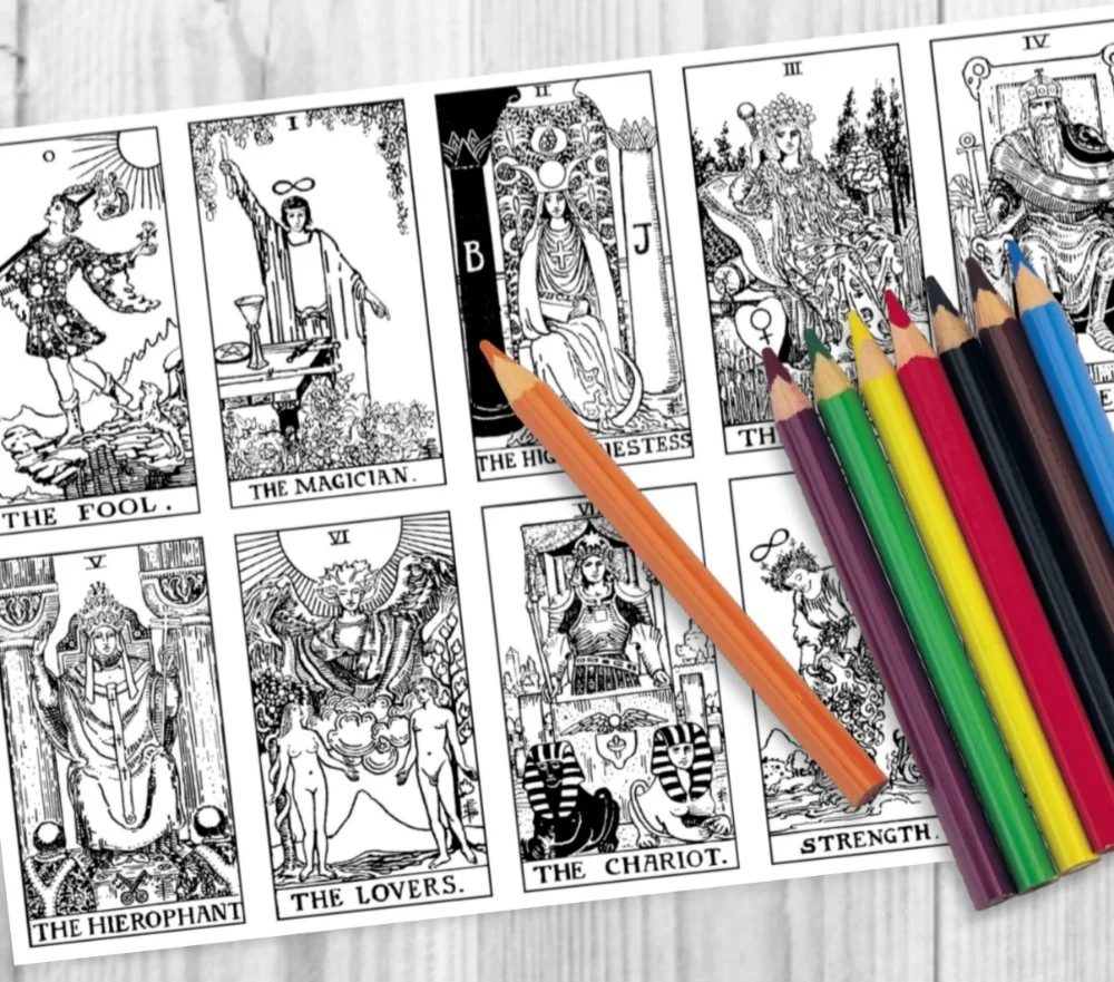 Color your own Tarot Deck with these Printable Tarot Cards — Drawing Realism color-your-own-tarot-deck-with-these-printable-tarot-cards-drawing-realism