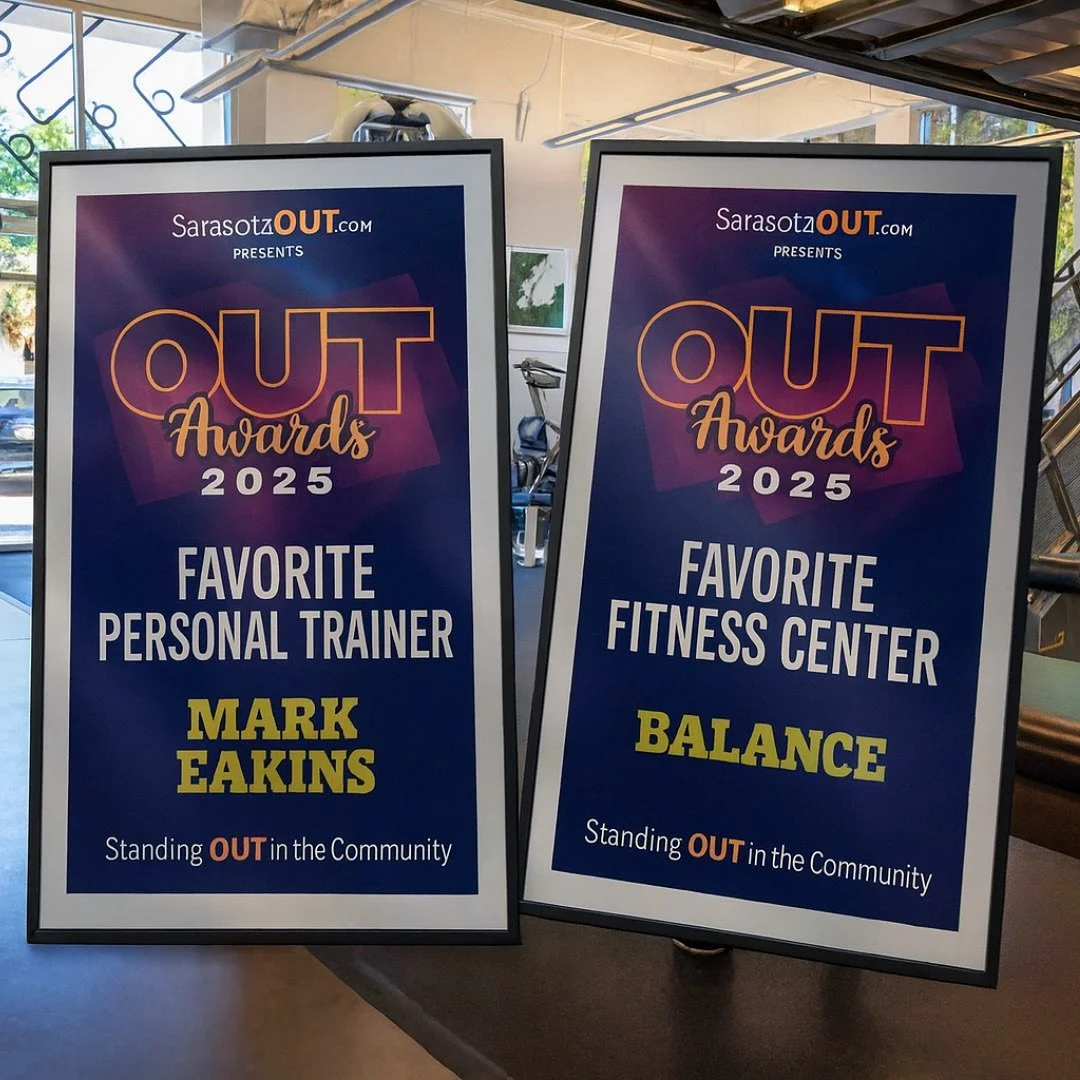 🏆 A Big Night for Balance!

Balance was voted Favorite Fitness Center, and Mark was named Favorite Personal Trainer at the 2025 OUT Awards! ✨

Thank you to everyone who took the time to nominate and vote for us &mdash; we truly appreciate the suppor
