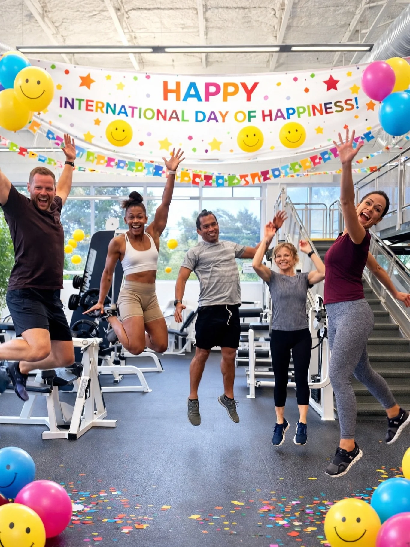 💪🏻 We train.

🏃🏽&zwj;♀️ We move.

😂 We laugh!

This is Balance!

🎉 Happy International Day of Happiness! 🎉

💙 Grateful for this community. 💙

#InternationalDayOfHappiness #BalanceSarasota #StrongerTogether #FeelBetter #SRQ
