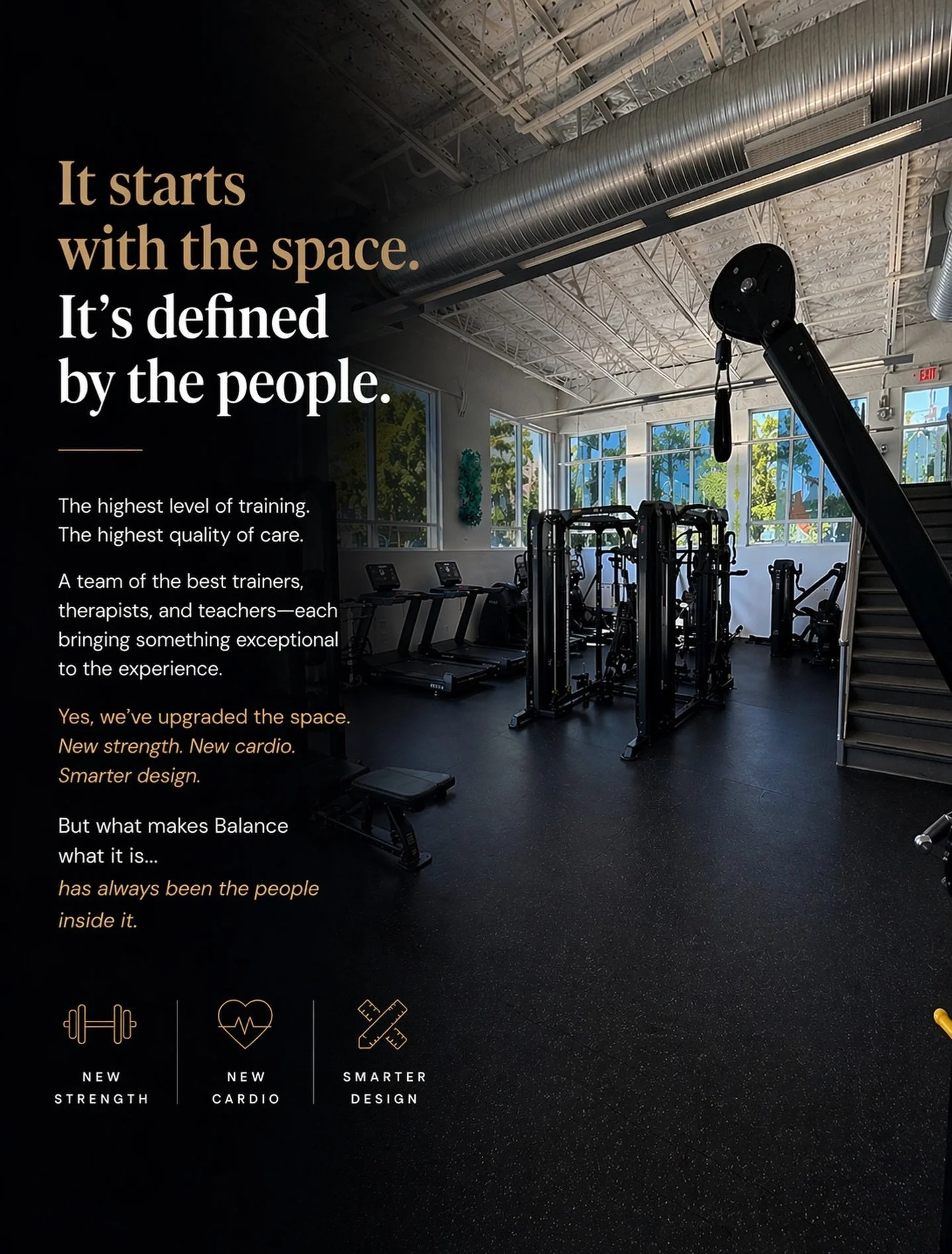 We&rsquo;ve made some big upgrades to the space.

New strength. New cardio. A thoughtful layout.

But what makes this place what it is has never been the equipment.

It&rsquo;s the people here every day.
The trainers. The therapists. The teachers.  T