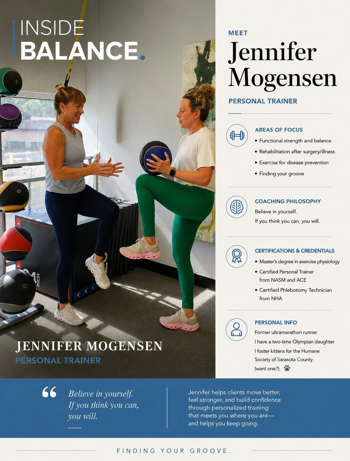 Inside Balance is a new series highlighting the people who shape the experience here every day. The trainers, teachers, therapists, and personalities that make this place what it is.

First up is Jennifer Mogensen!

Jennifer brings a thoughtful, expe