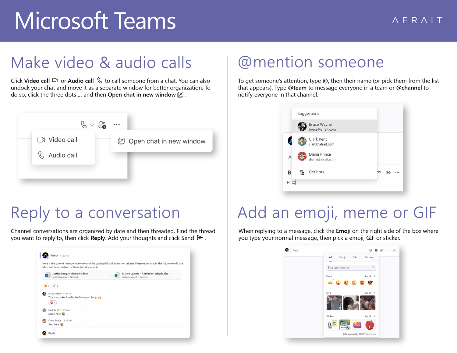 Microsoft Teams Quickstart Guide 2024 - English — AFRAIT