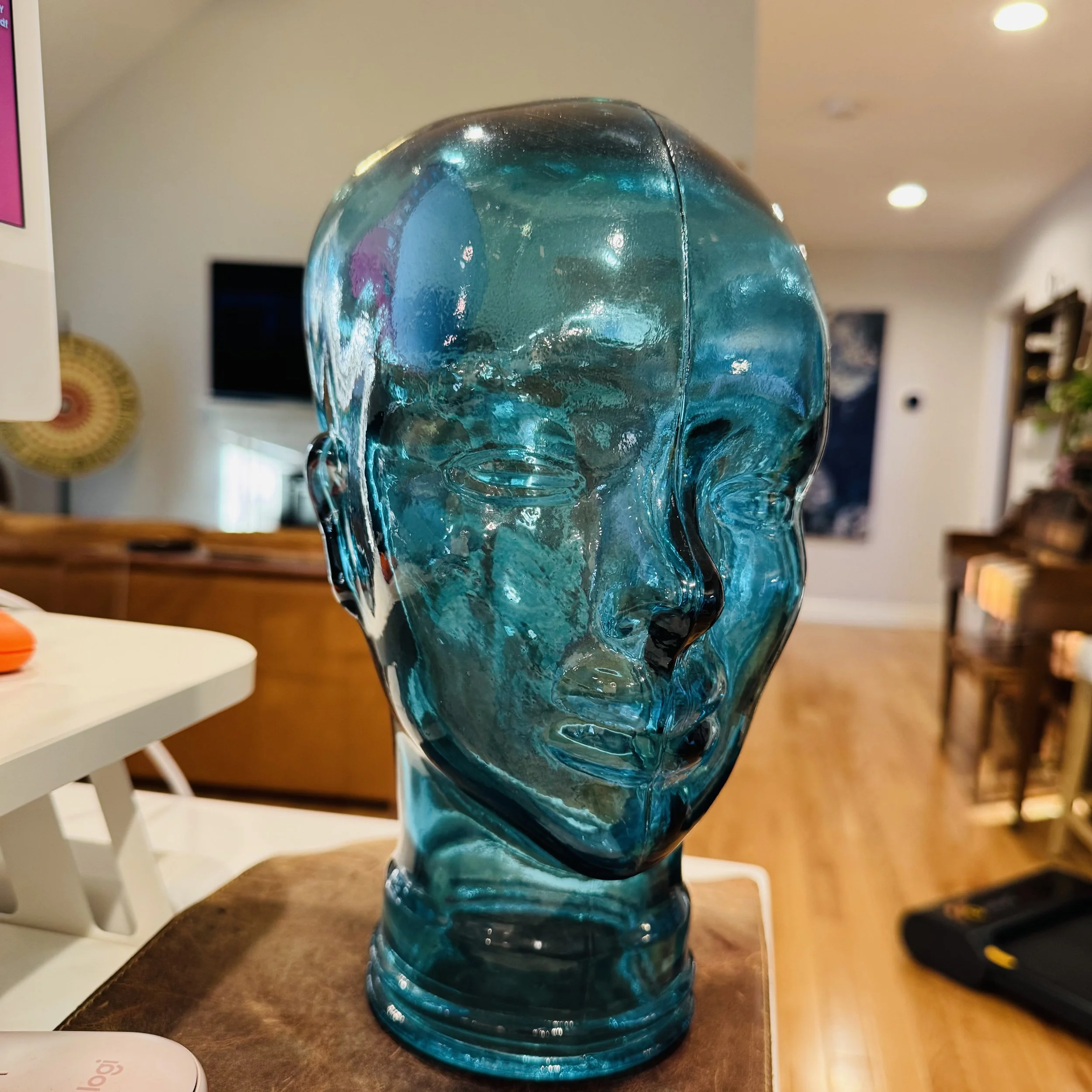 Blue Glass Head