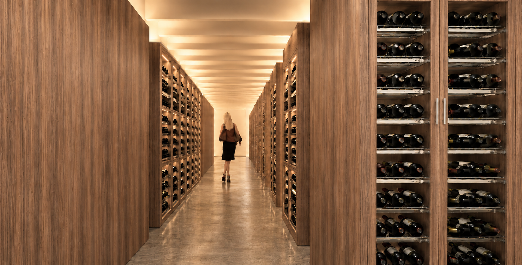 private wine storage - black walnut
