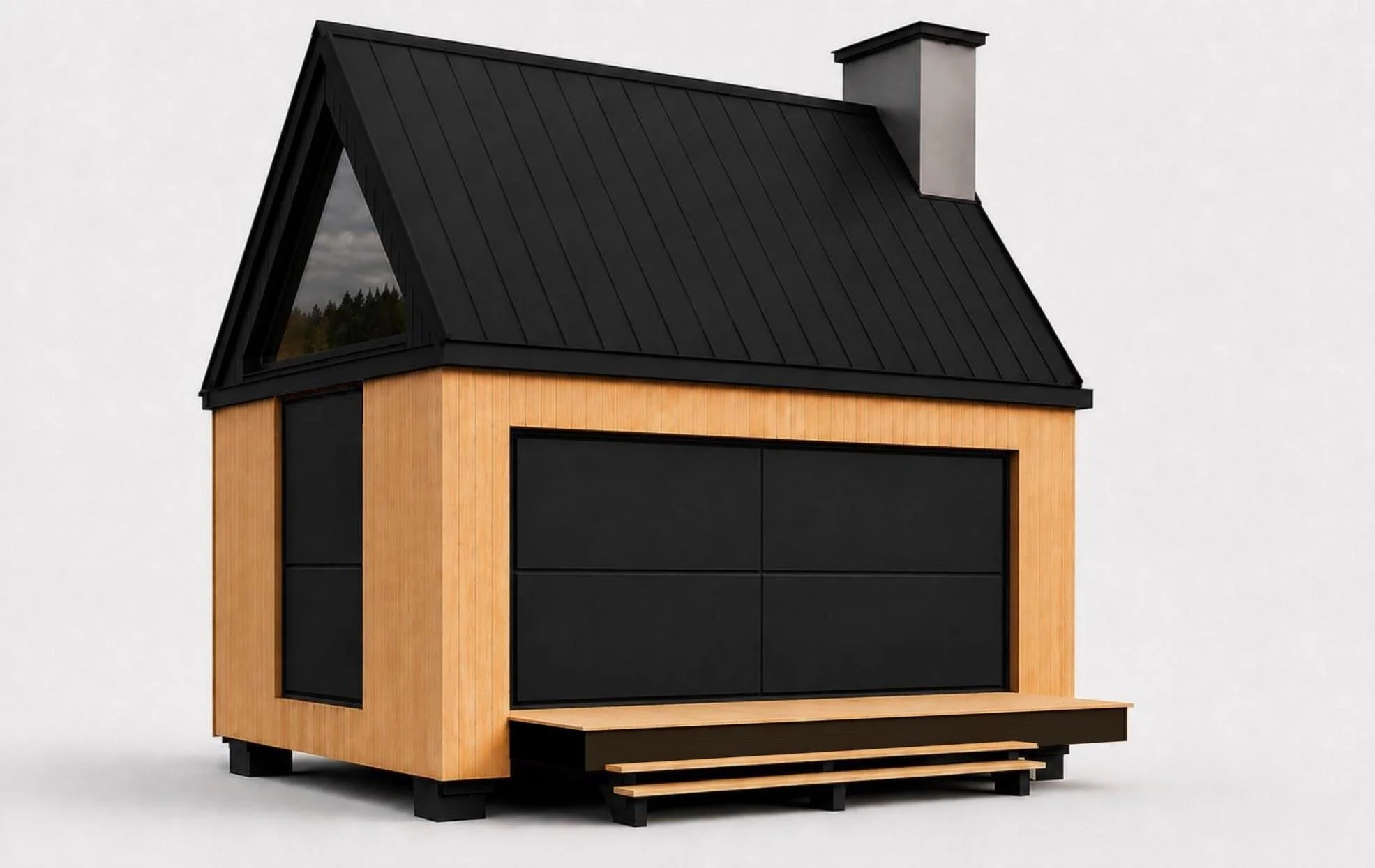 steel awnings in closed position
