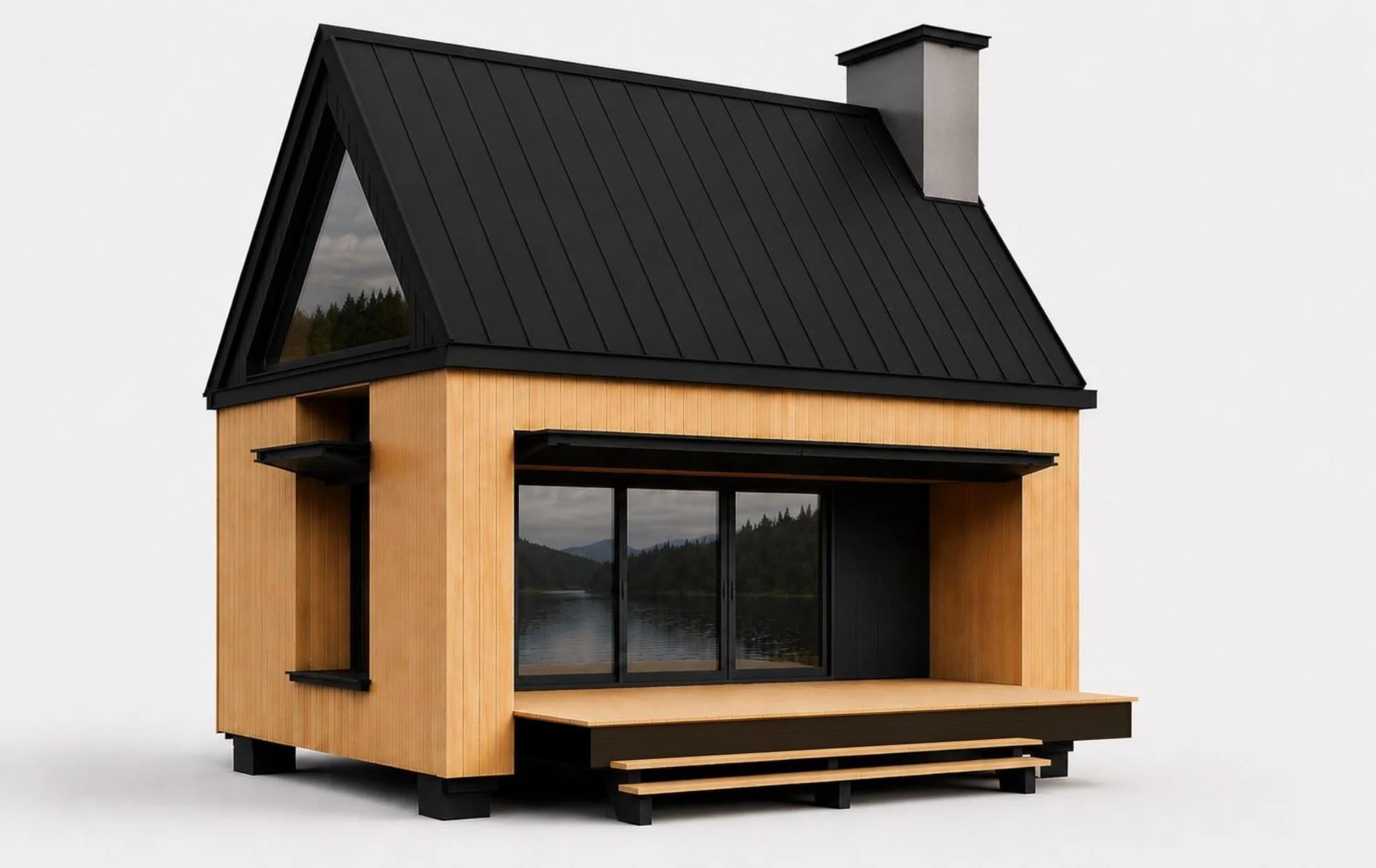 steel awnings in open position
