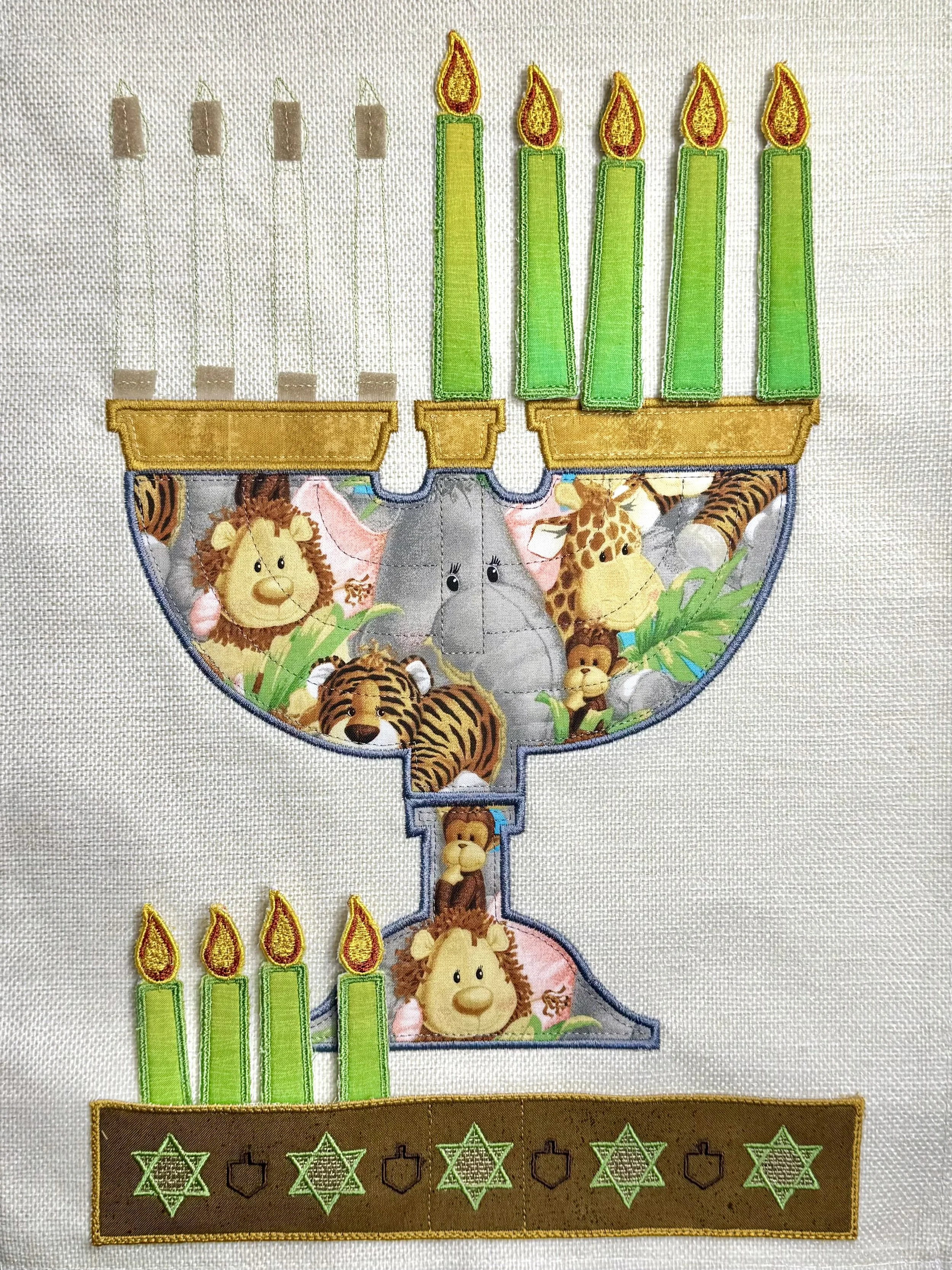 Interactive Chanukah Menorah Wall Hangings