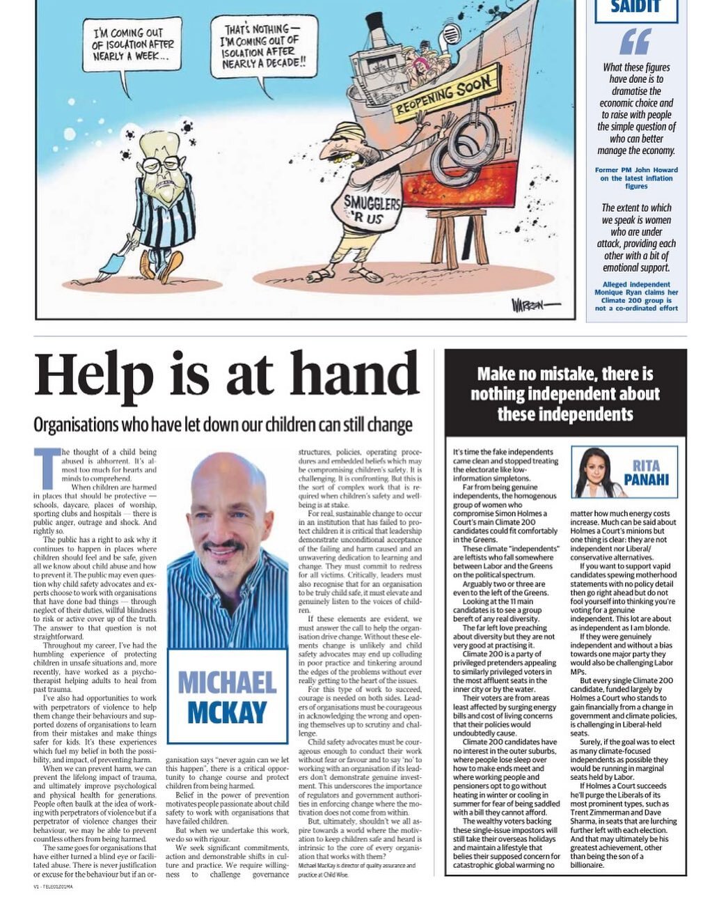 Child Wise having the hard conversations on the opinion pages of @dailytelegraph. Michael Mackay, director of Quality Assurance and Practice discusses how &lsquo;helping institutions that have failed children is important and courageous work&rsquo;