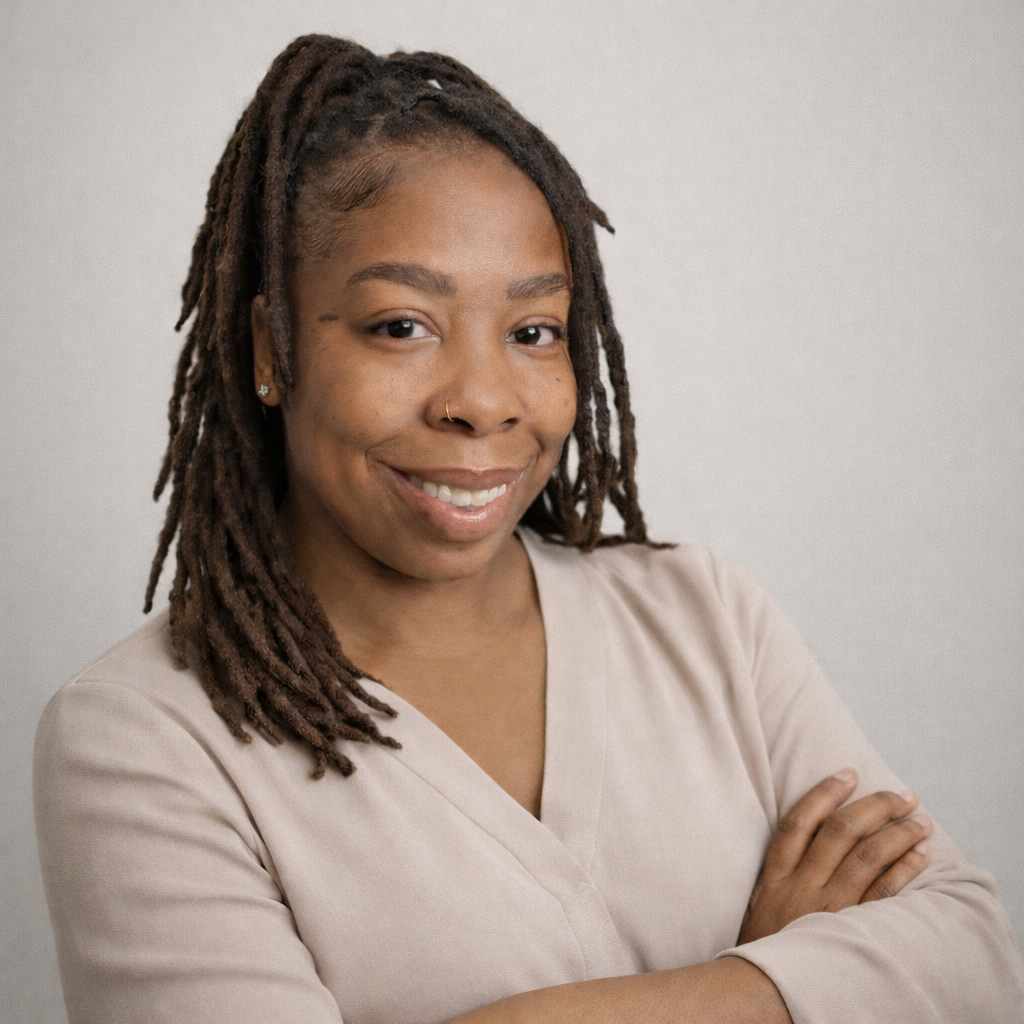 an image of Tiffani Williams smiling at the camera