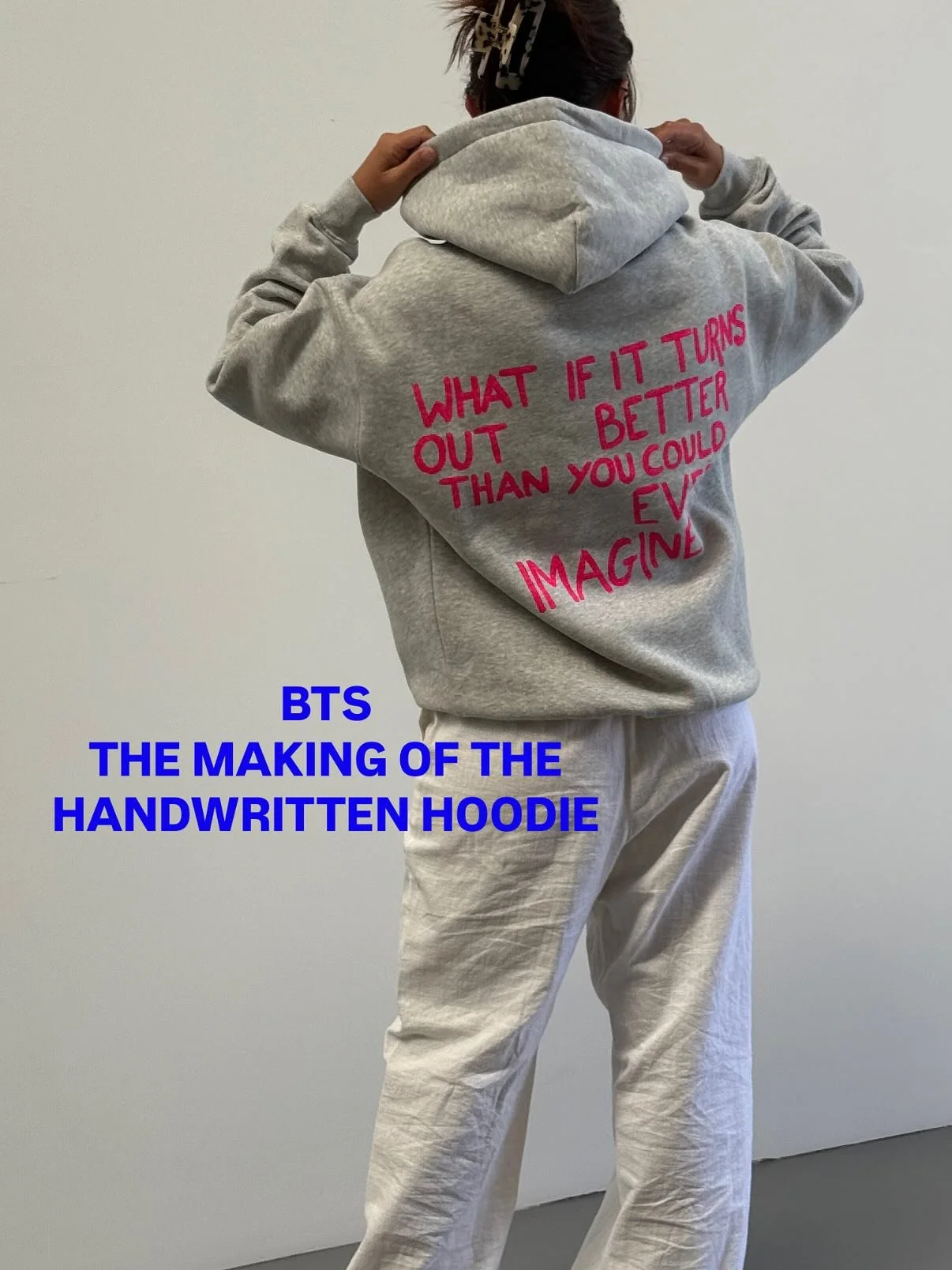 A love note in hoodie form 💌

The TSB signature handwritten hoodie took around 3 months to perfect from sourcing the perrrrfffffect hoodie [one that was fluffy, boxy and a good fit] to designing, creation and actually bringing the vision to life 

T
