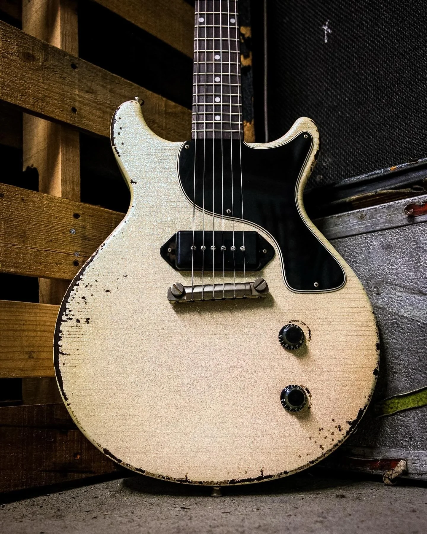 Thunders⚡️Thursday! Finish work by @billyrowe66 + @nic_bonesy Aged + Assembled By @cross_dave_ Photo By @highwayonephotography Available At @thunderroadguitars #rnrrelics #thundersthursday #rocknrollrelics #thunderroadguitars #onlyonepickup