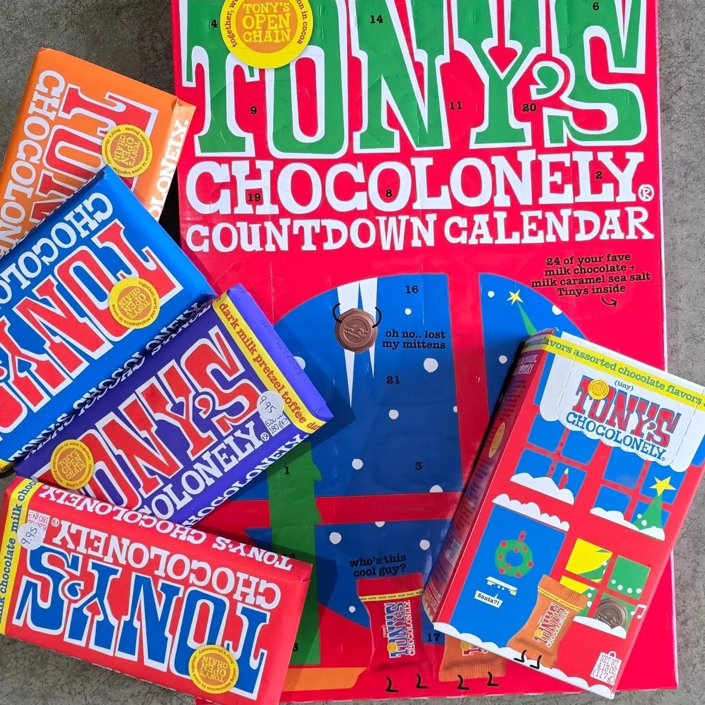 Why just pick one when you can have them all?

🍫Why Choose Tony&rsquo;s Chocolonely?
Tony&rsquo;s isn&rsquo;t just delicious &mdash; it&rsquo;s chocolate with a purpose. Every bar is rich, bold and crafted with incredible flavour, but what truly set