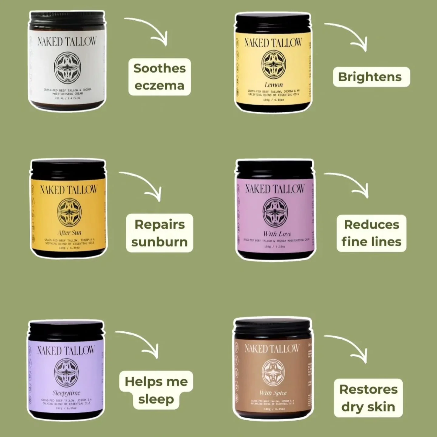 ✨ We are OBSESSED with Naked Tallow creams ✨

If you haven&rsquo;t tried tallow yet&hellip; this is your sign.
Deeply nourishing, incredibly simple, and made from organic, locally sourced ingredients. These creams are packed with essential fatty acid