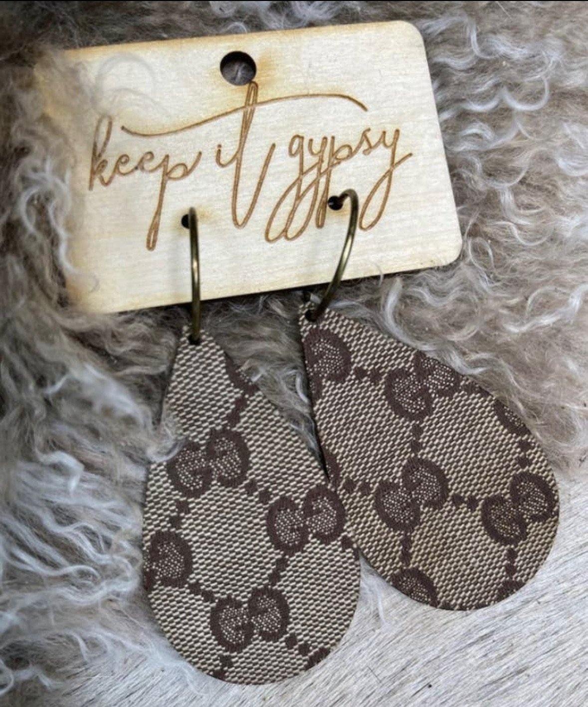 upcycled louis vuitton earrings
