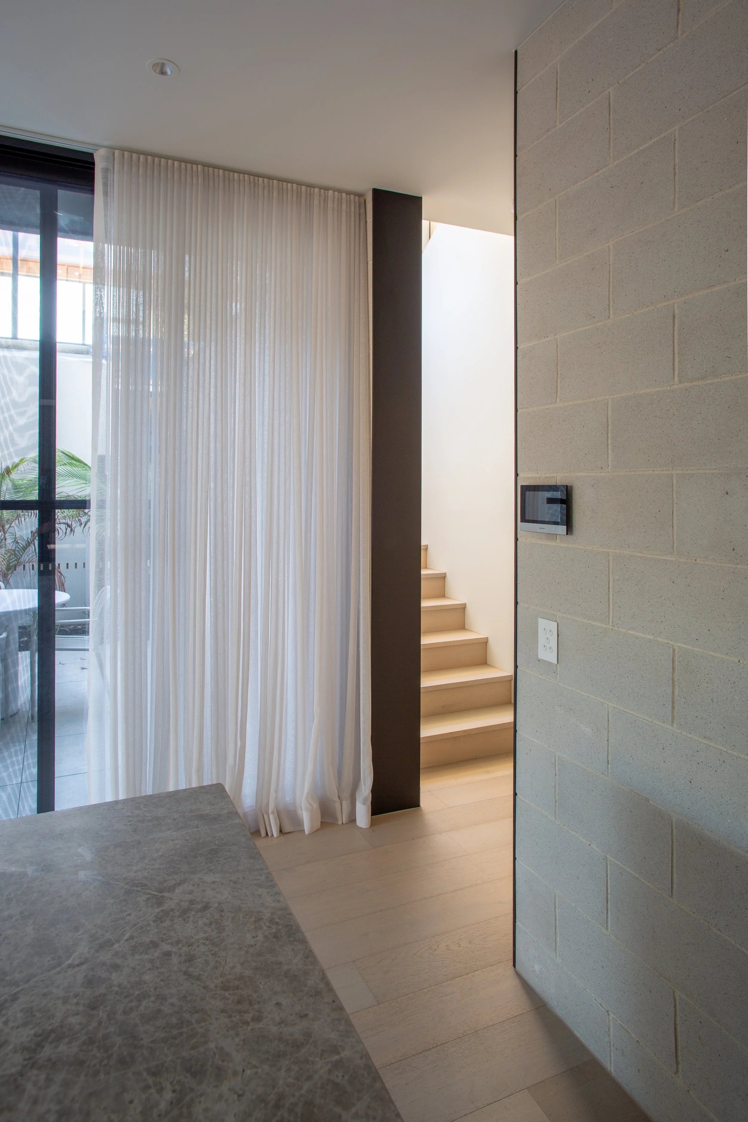 Modern two storey architectural house stair 
view by DE SMIT ARCHITECTURE