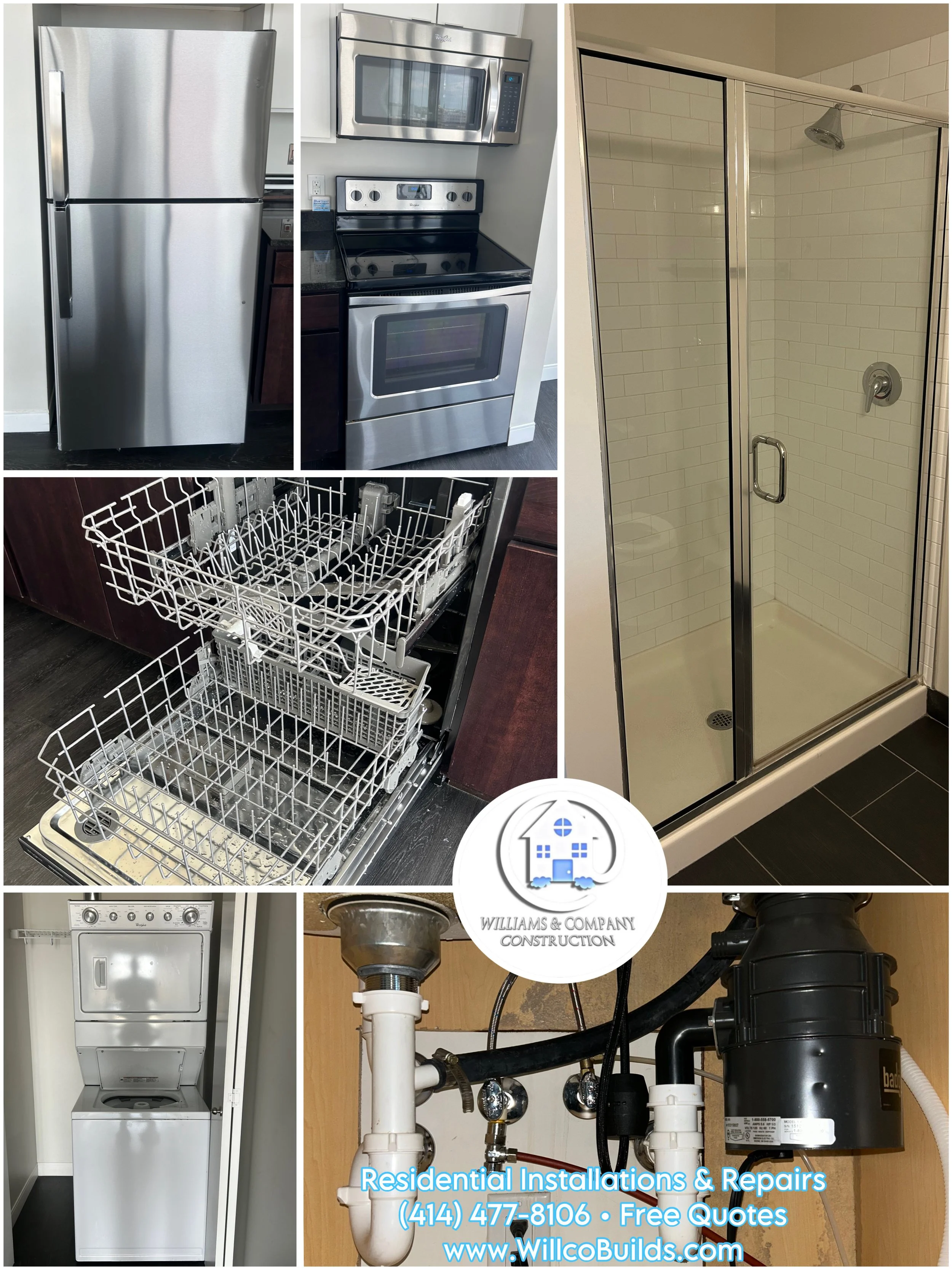 Drain unclogging • Item/furniture installations • Small Repairs