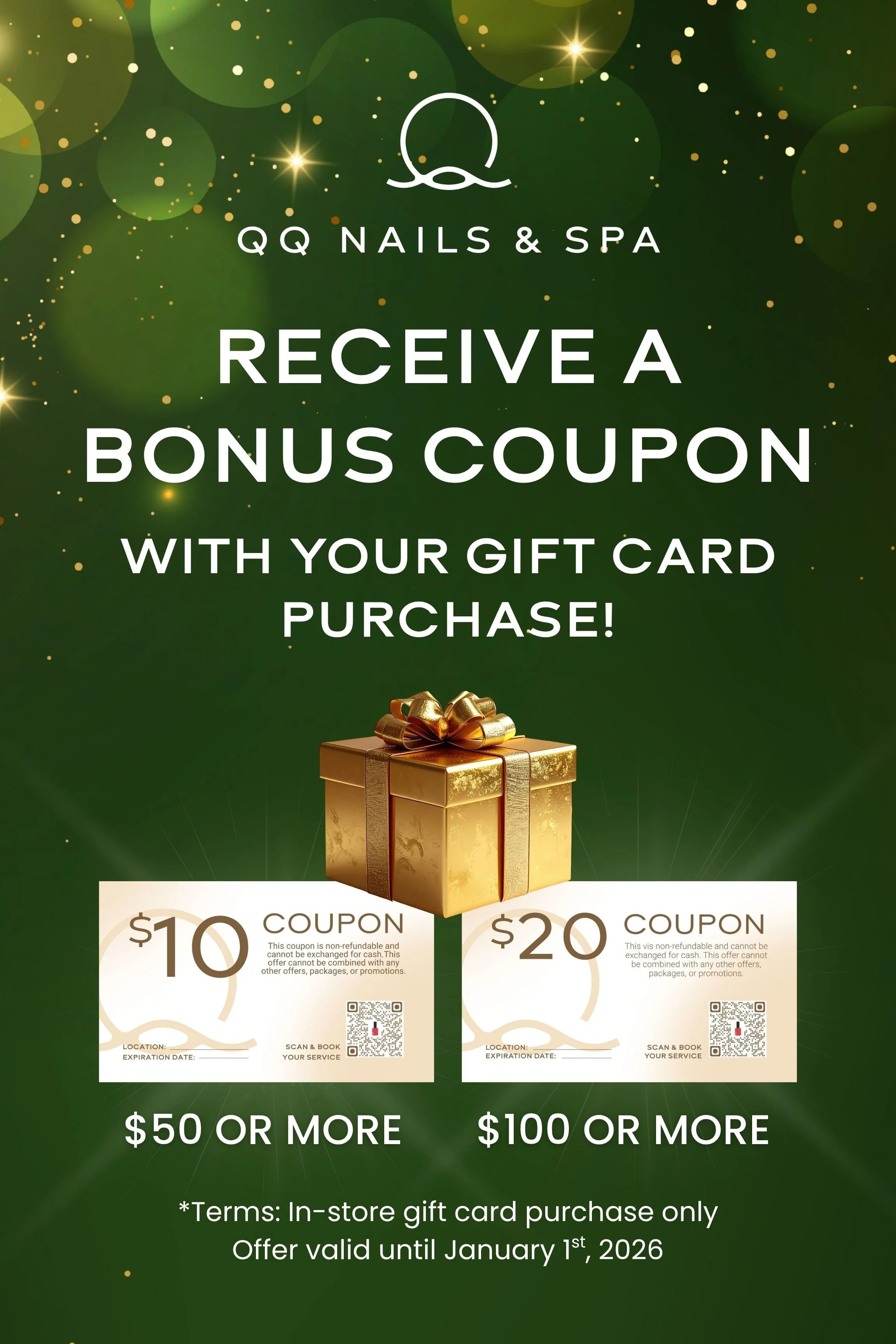 🎁 Celebrate Gratitude and Glamour This November at QQ Nails &amp; Spa!&nbsp;👐