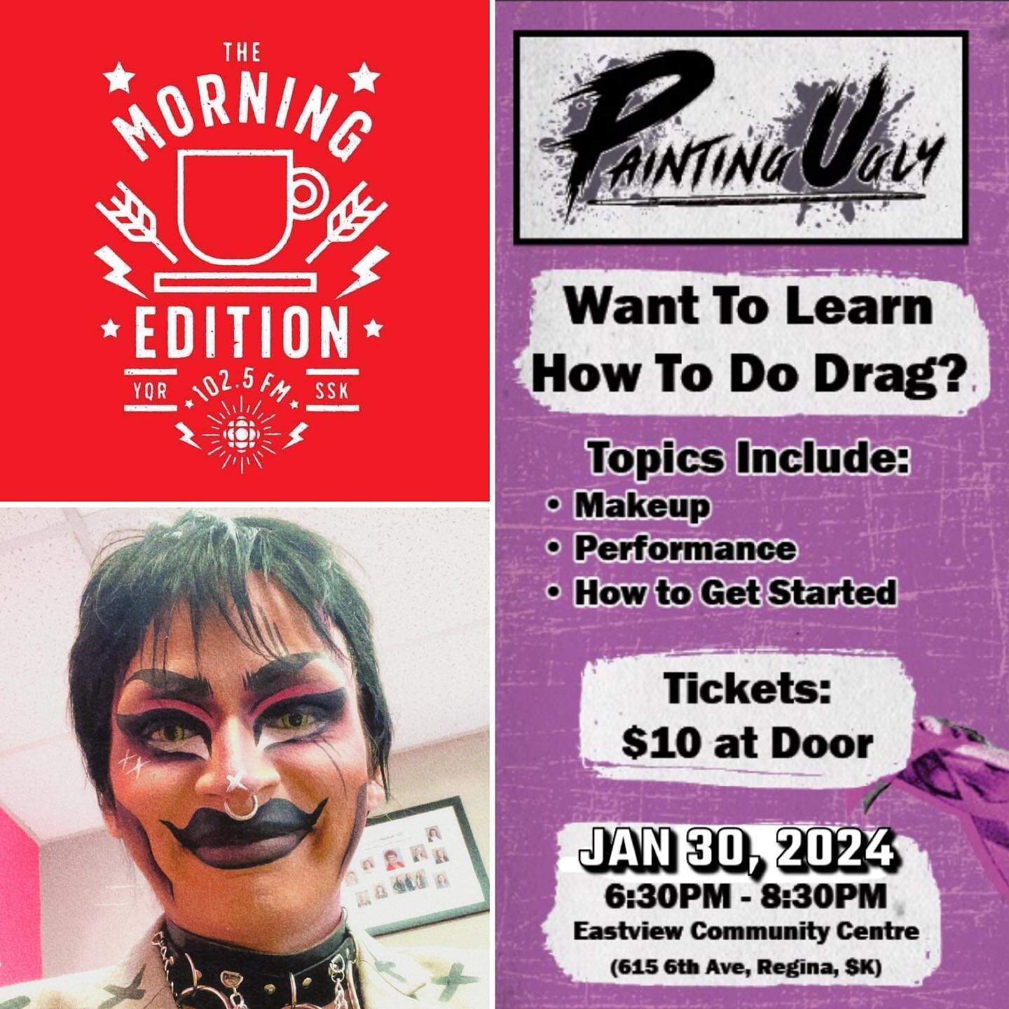 Catch me on @cbcradio Morning Edition at 8:10AM Tuesday Jan 30! I&rsquo;ll be talking about Painting Ugly and how I see 2024 going!