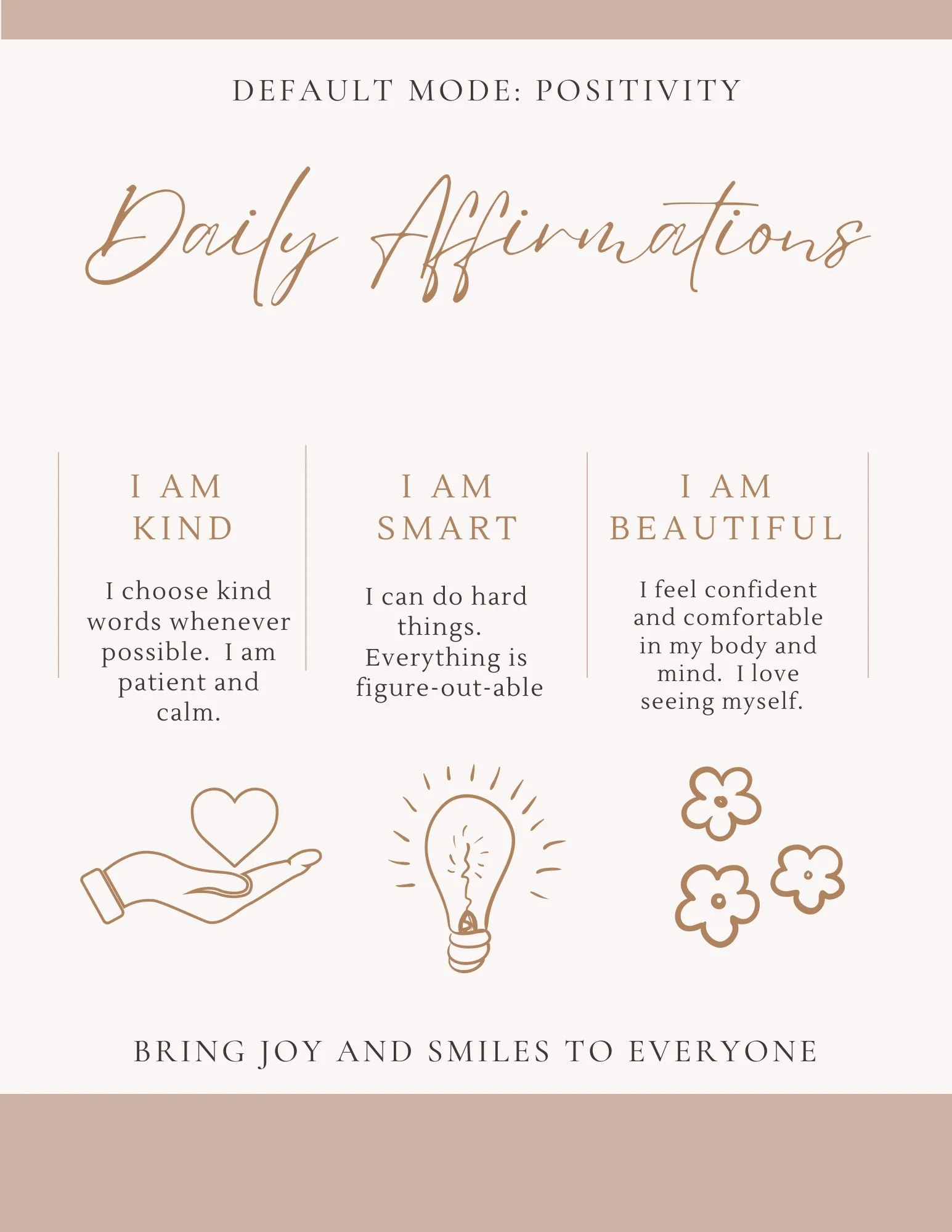 Daily Affirmation Infographic