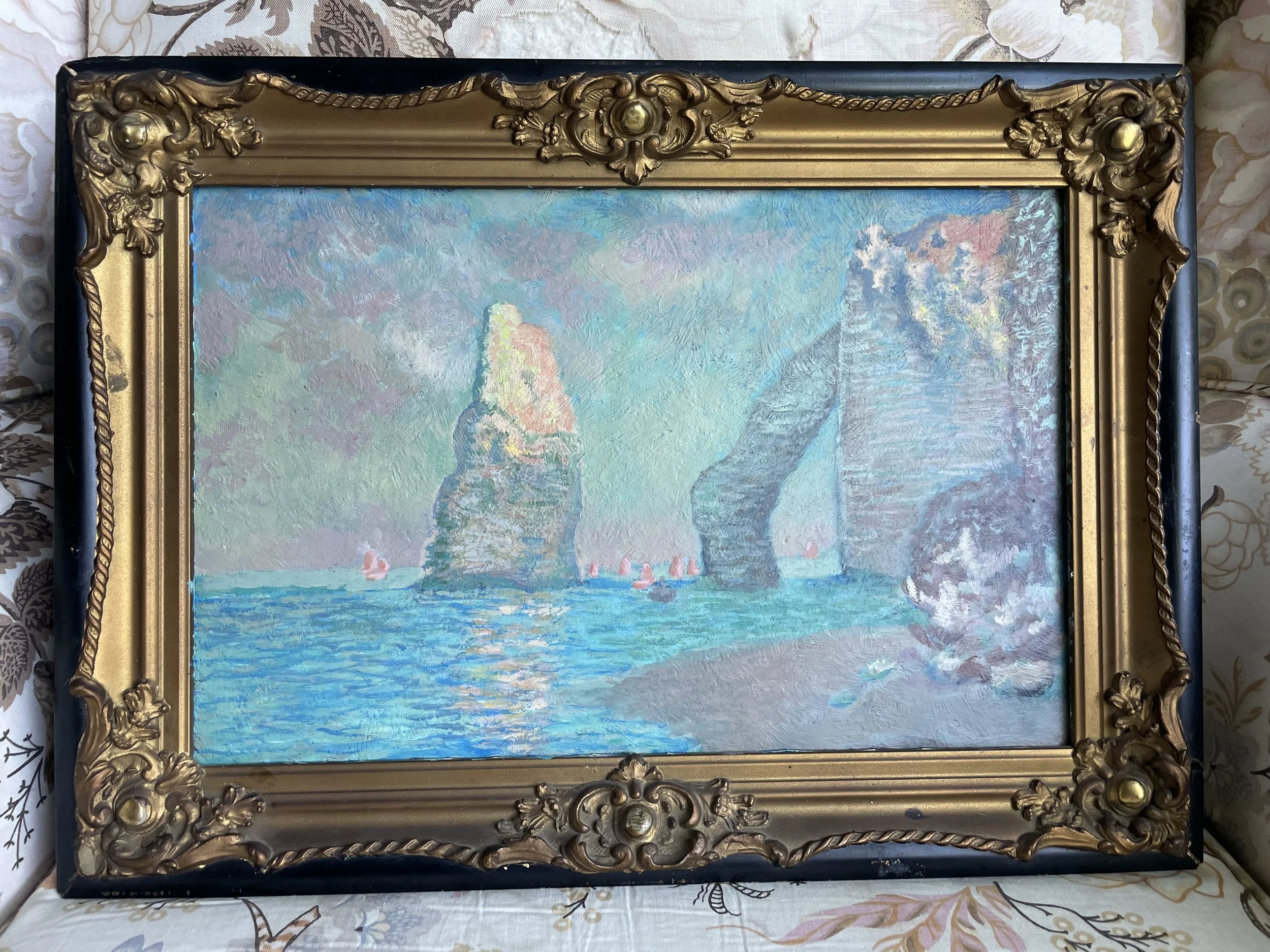 The Cliffs at Etretat by Claude Monet painted by Logan Lapointe