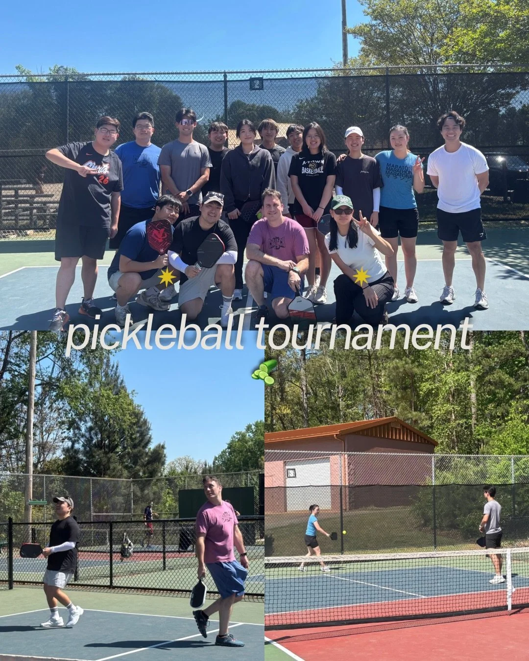 serving faith, fun, and fellowship 🥒🏓

nothing more like a little friendly competition. congratulations to yuna and jason for winning the pickleball tournament and thank you to all who joined! glad no one got pickled 🤭