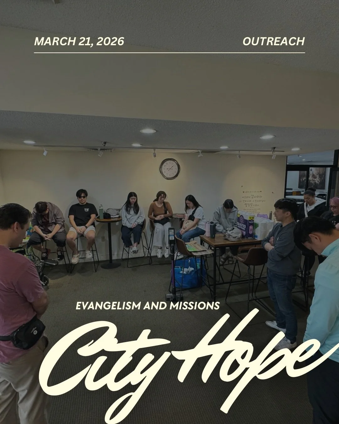 City Hope Outreach 

Thank you to everyone who came to help serve our brothers and sisters in Christ at City Hope! We were able to clean their communal space with love and joy. 💪