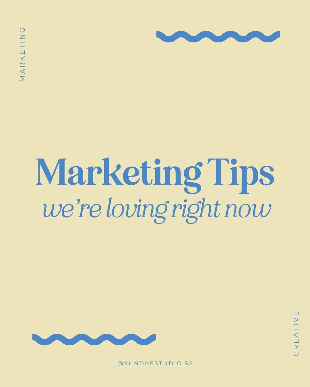 From bite sized videos to branding that builds trust, here are 5 things we&rsquo;re seeing work really well across the board 💛 Save this for your next content planning session ✍🏼

#sundaestudio #marketingtips #smallbizmarketing #creativeagency #bra