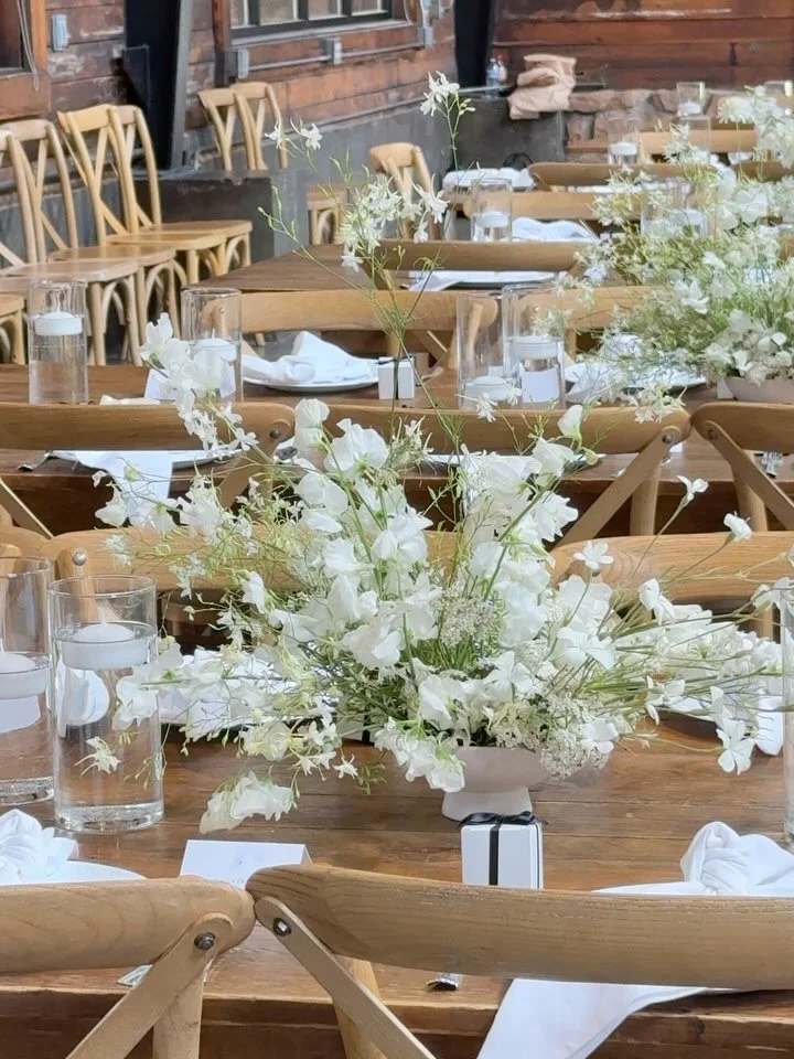 fluttery, white, and sculptural for M+T