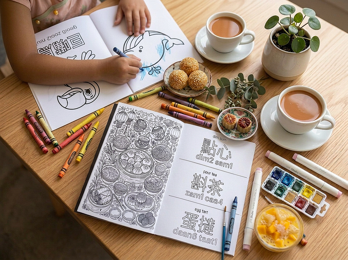 Cantonese-English Coloring Journal Insert