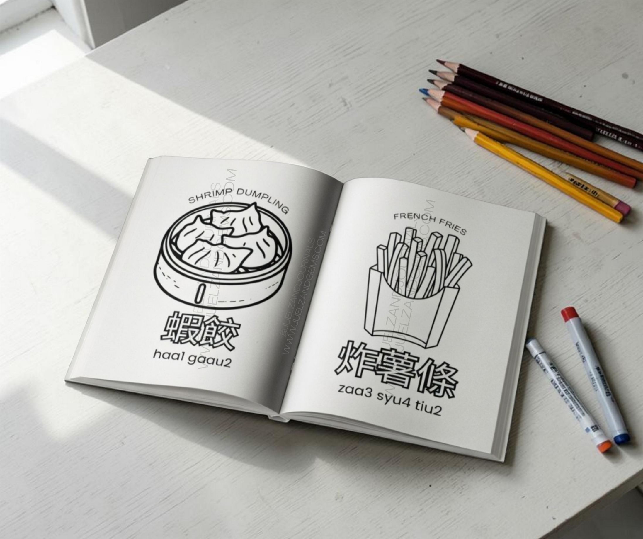 Cantonese-English Coloring Book (Level 1)