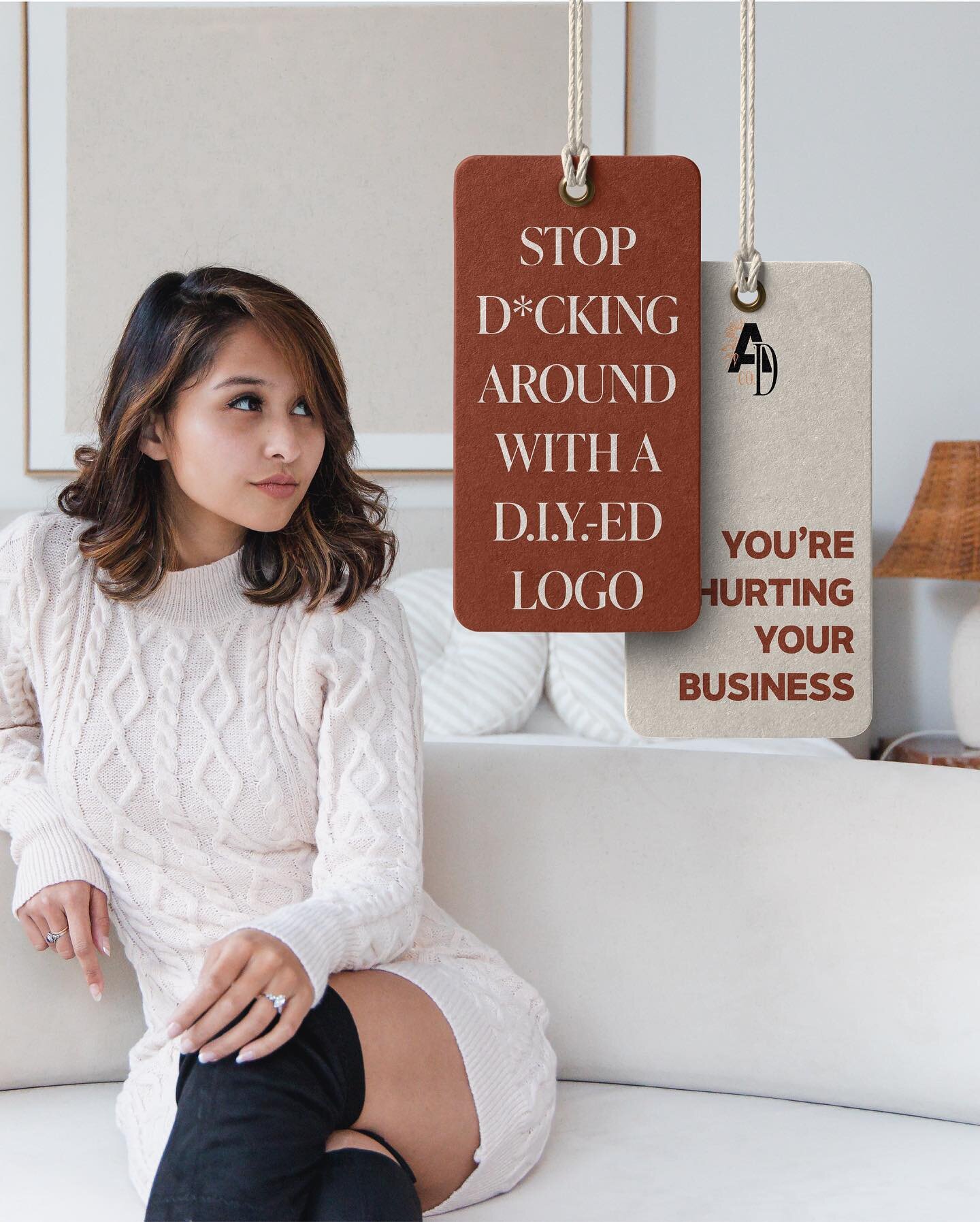 Is your D.I.Y-ed logo hurting your business?
In short: Yes. 😬

Unless you are a brand expert or studied graphic design, chances are, you pulled together a quick logo on Canva for your business and it&rsquo;s been &lsquo;fine&rsquo; for now, but you&