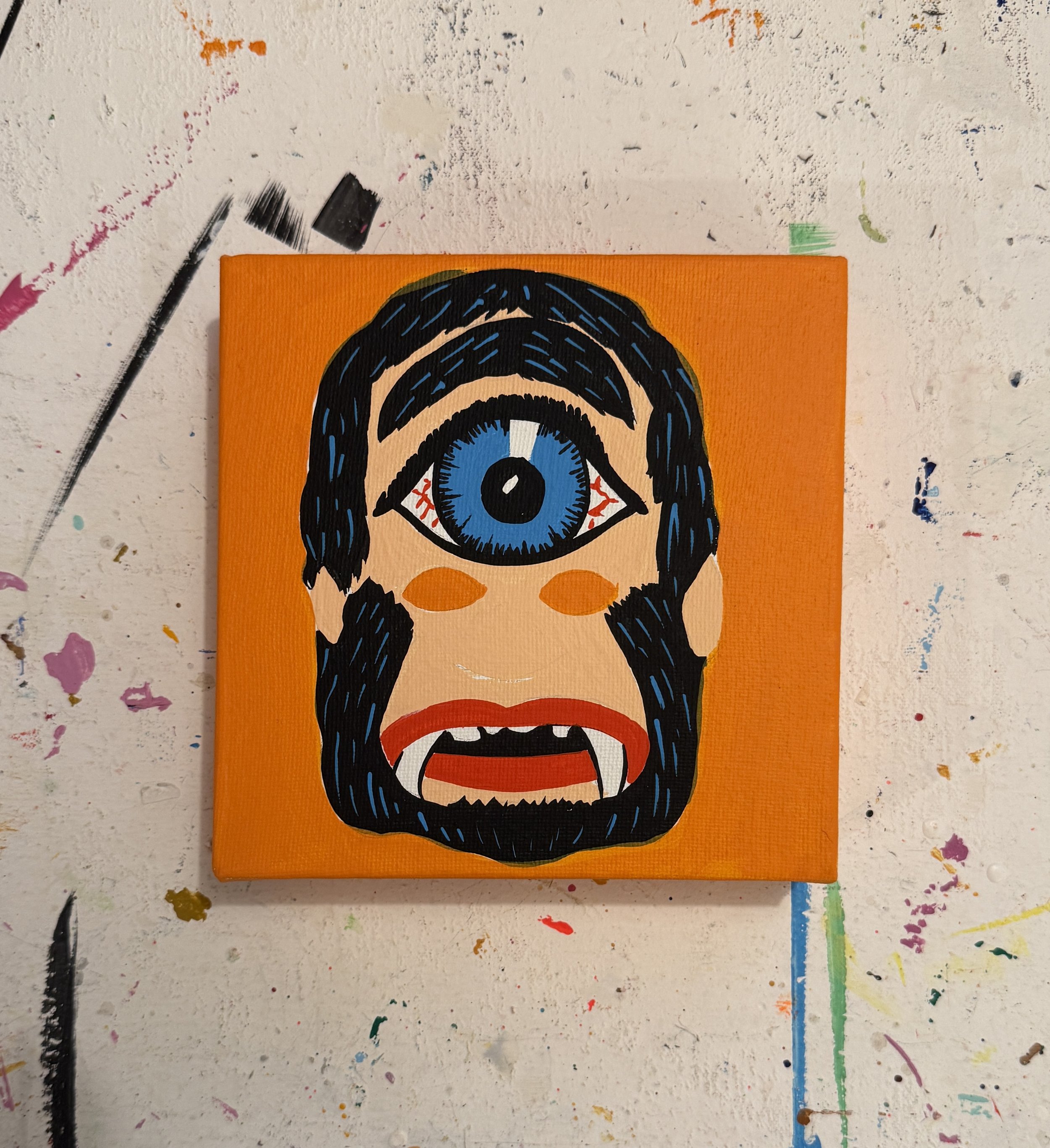 Vintage mask - One eyed monster