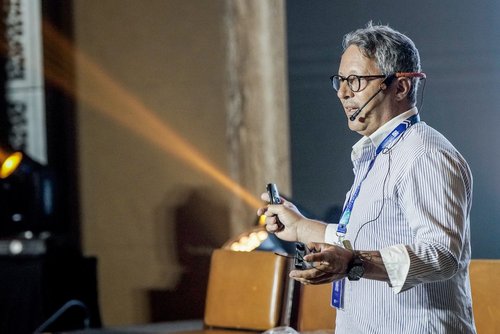 Nicholas Levenstein speaking at Bitcoin Malaysia 2024 event