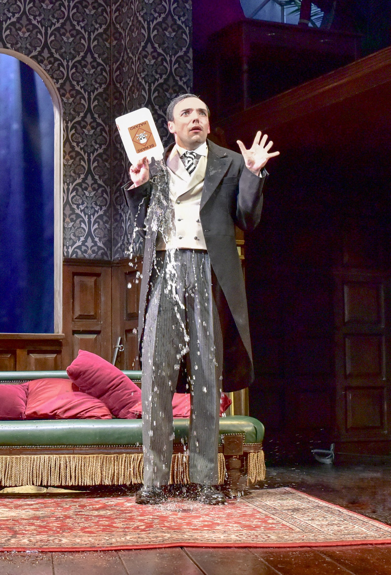 3. Keith Ramsay (Dennis) in The Play That Goes Wrong at the Duchess Theatre. Credit Robert Day..jpg