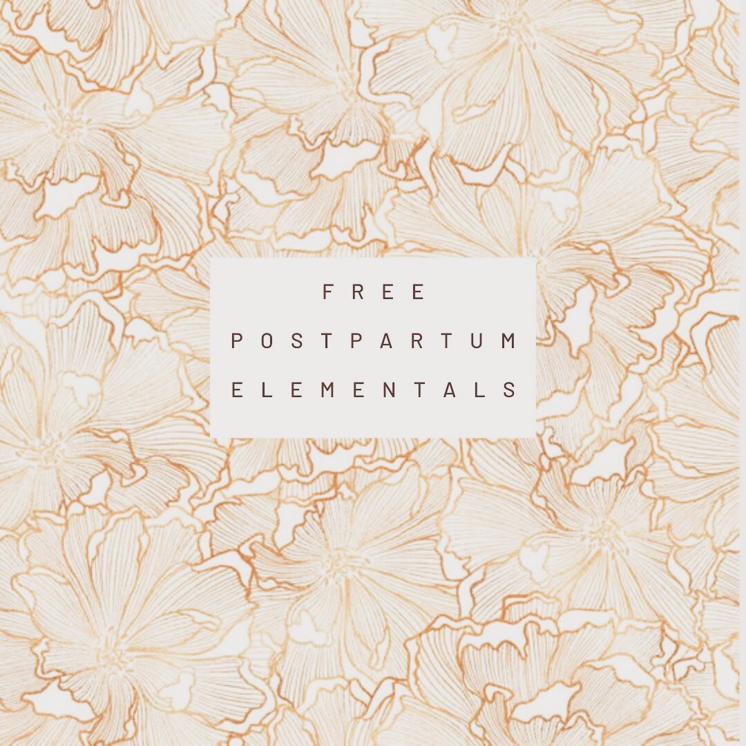 FREE
Postpartum Elementals
Thursday Dec 1st, 7.30pm. 

A 45 minute complimentary zoom gathering.
Space to be together, to receive knowledge around the sacred window MAP and supportive allies that will help you craft a deeply nourishing and healing po