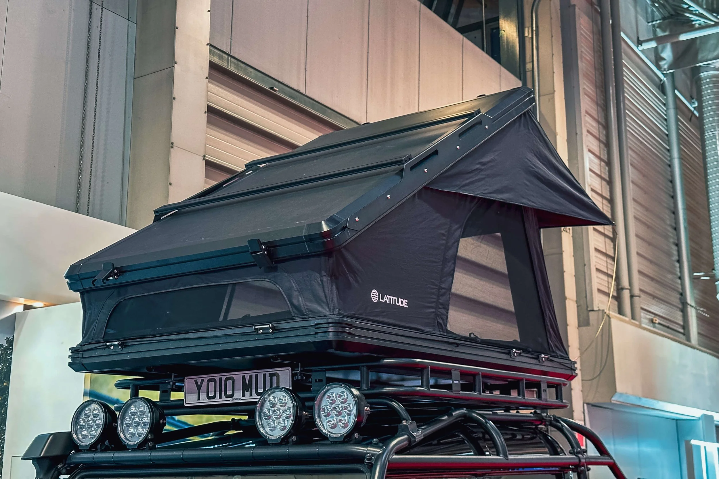 Latitude Hard Shell Roof tent on a Land Rover Defender