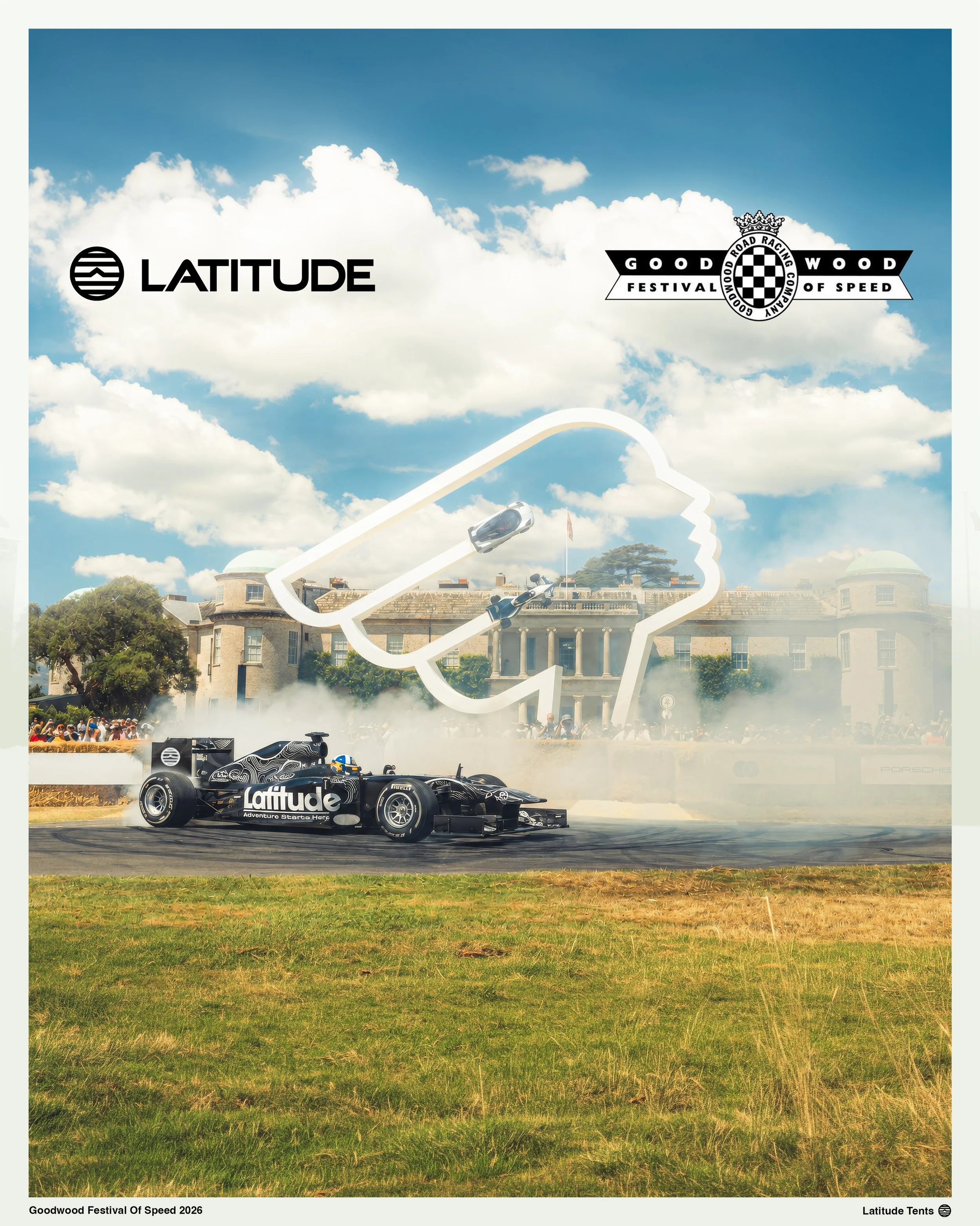 Big News! 🚨 Latitude will be at Goodwood Festival of Speed this year! We&rsquo;re super excited to be gracing the lawns of the prestigious hill climb and can&rsquo;t wait to meet everyone there 🏎️ #latitudetents