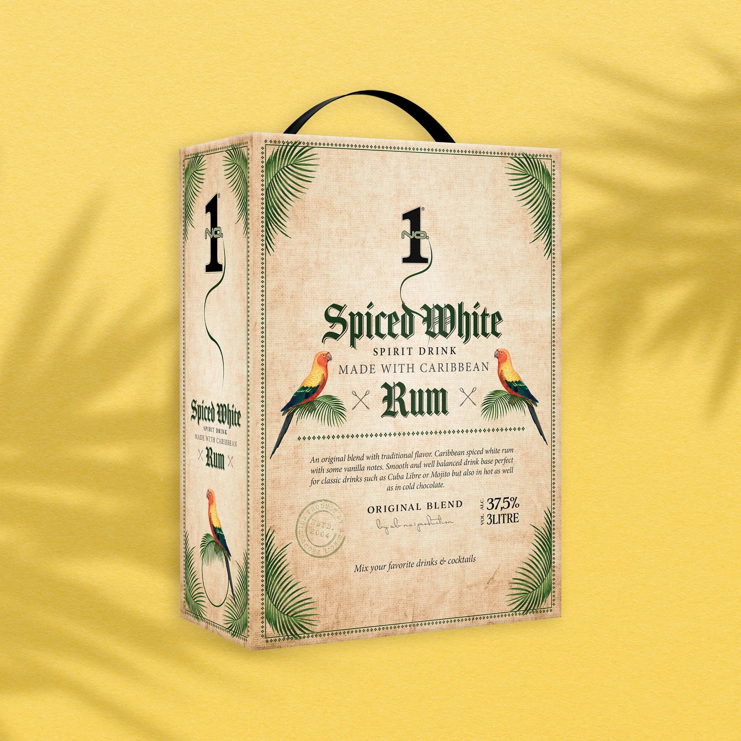 No.1 Spiced White Rum from the Caribbean with vanilla notes, smooth flavour and cocktail mixer