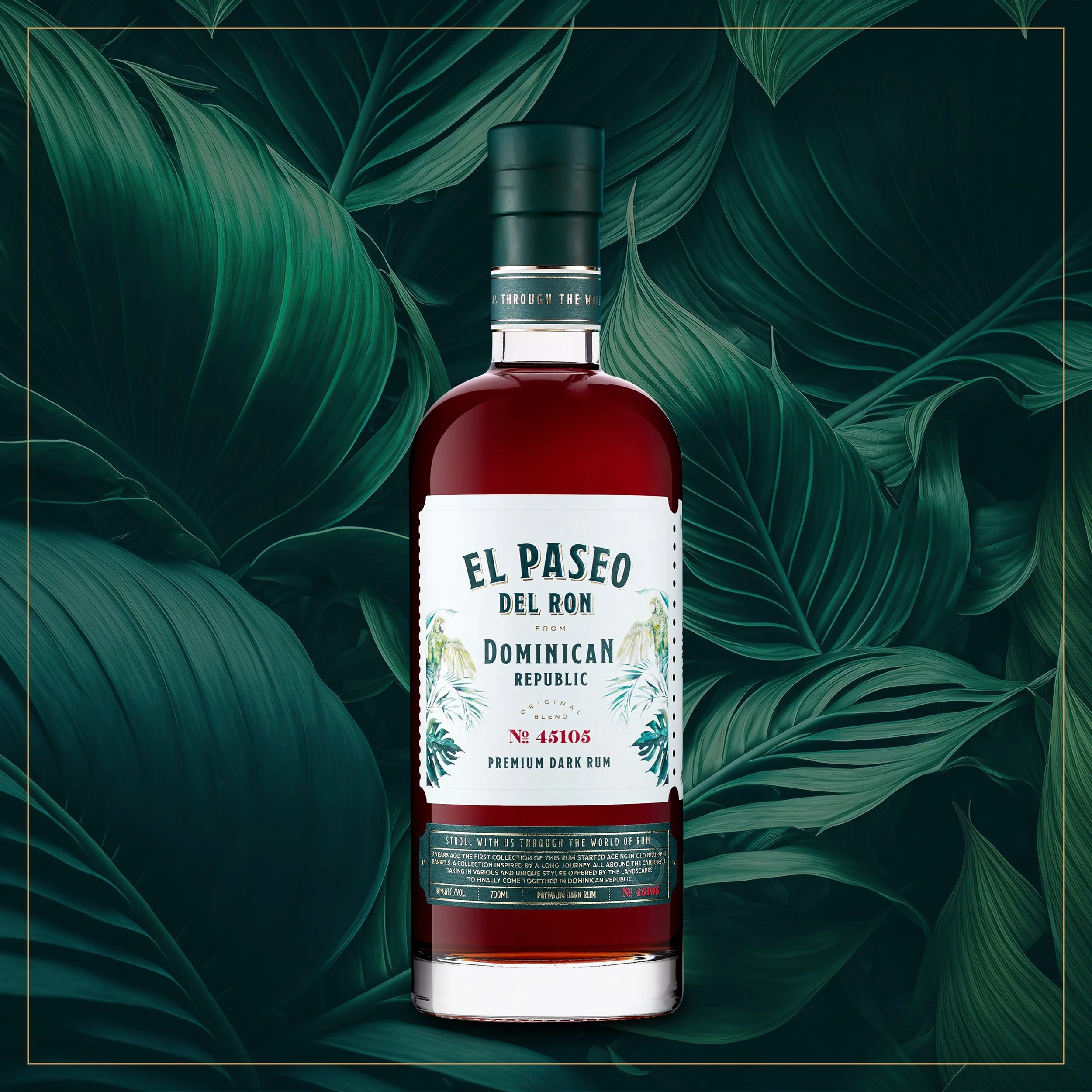 El Paseo Del Ron Dominican rum aged in bourbon casks with rich flavours of honey, spice and premium Caribbean rum character