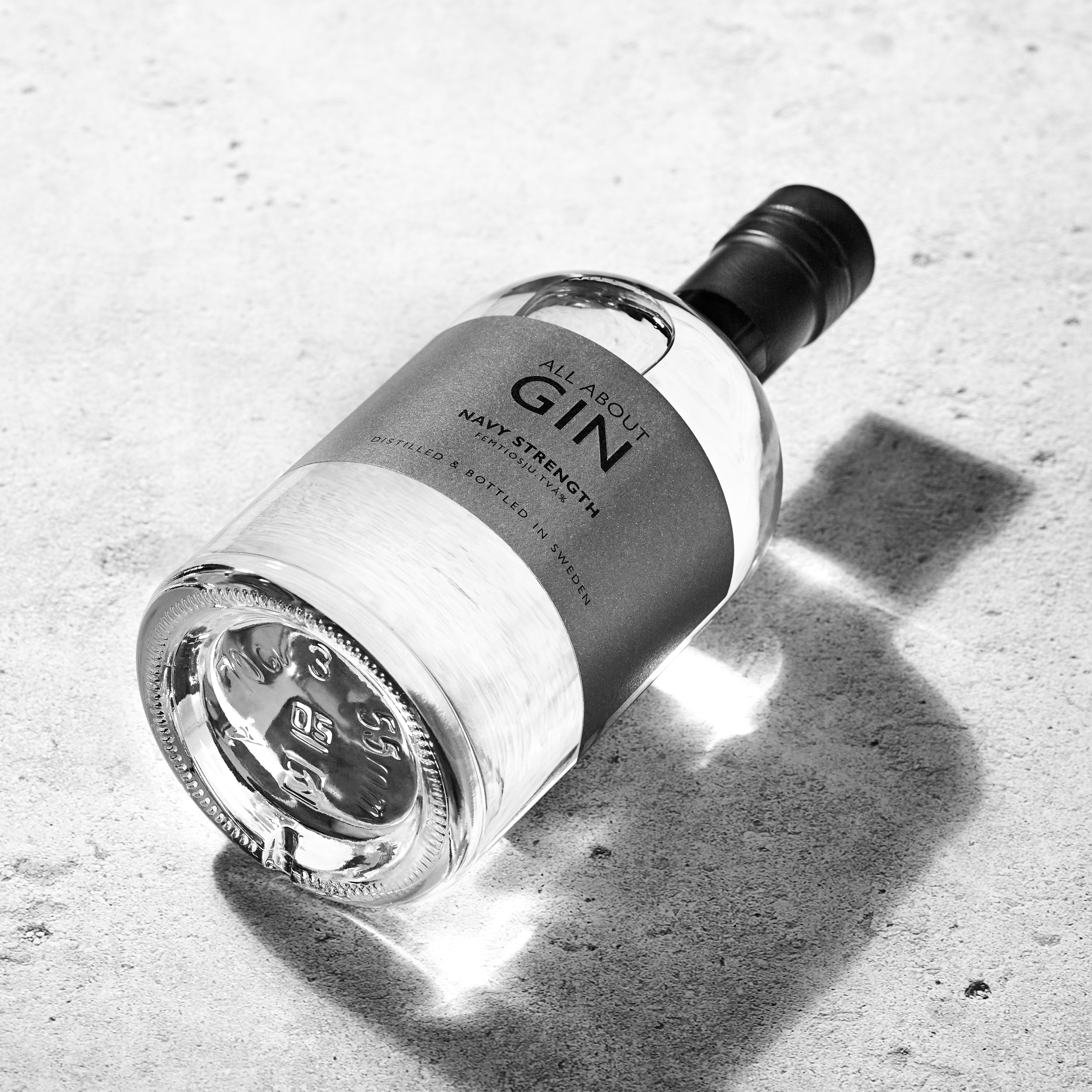 All About Gin Navy Strength Swedish gin with high ABV, bold juniper and citrus flavours for cocktails