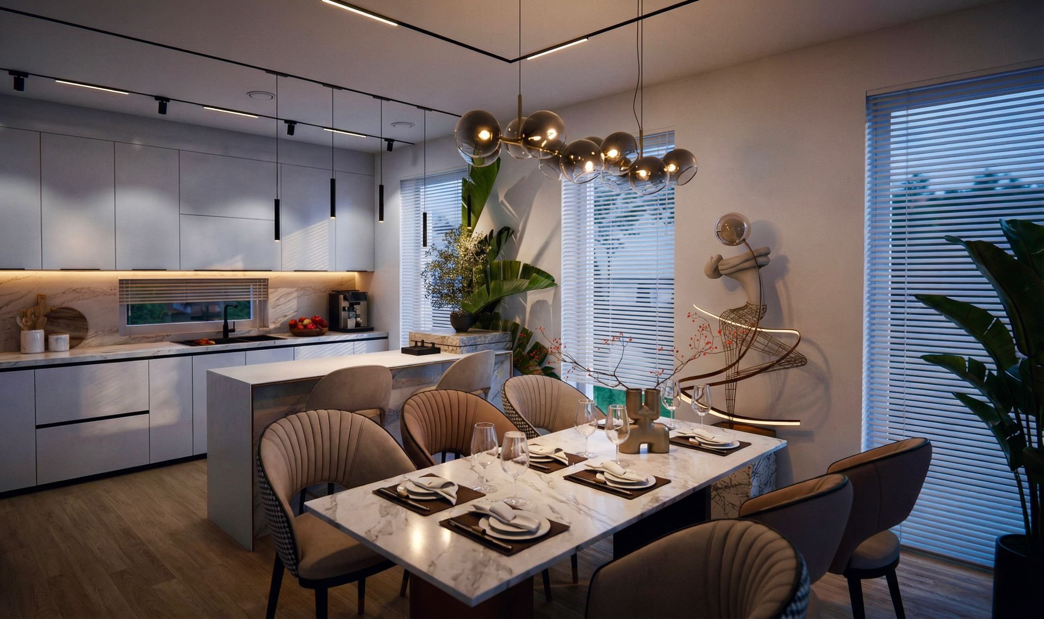 Randare dining+bucatarie, seara.jpeg