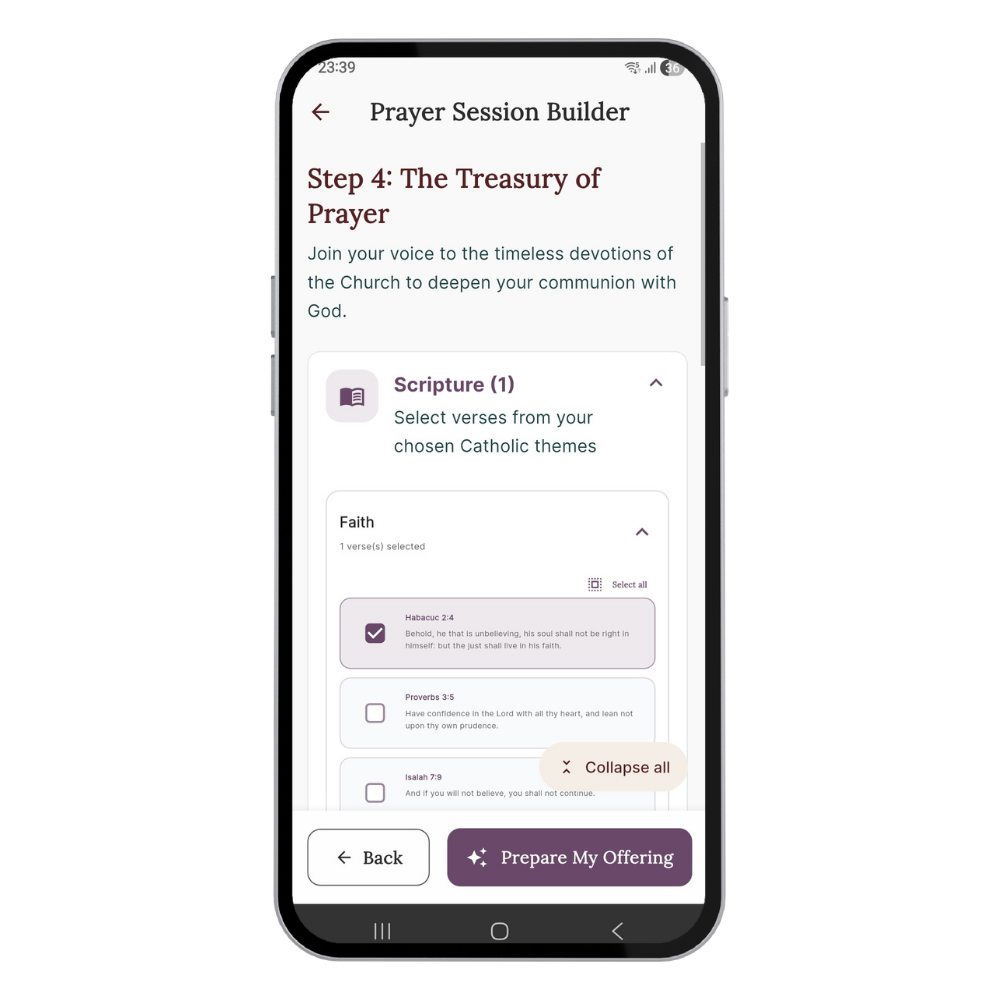 Pray with 165 Catholic saints and 1,140 Scripture passages