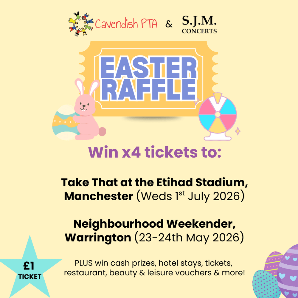 Easter Spa Raffle Easter Raffle 2026 β Cavendish PTA, West Didsbury, Manchester