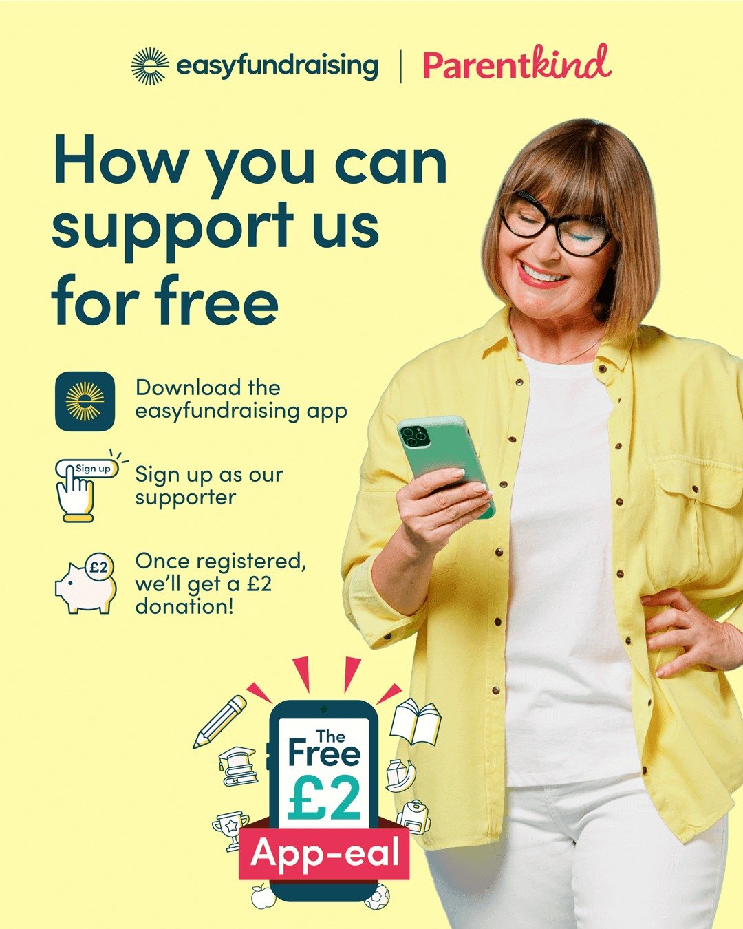 The easiest way to support our PTA is to sign up to easyfundraising! It's simple, shop with 8,000+ online retailers and we'll receive a free donation. This month only, with their Free &pound;2 App-eal, if you register to support us via their app, we'