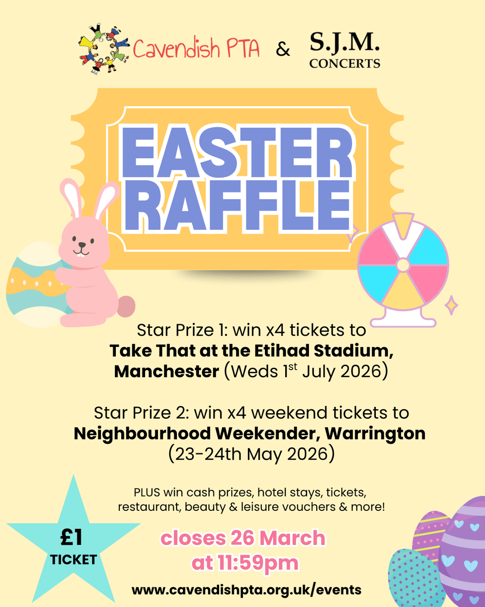 Easter Raffle Prizes announced for 2026 — Cavendish PTA, West Didsbury ...