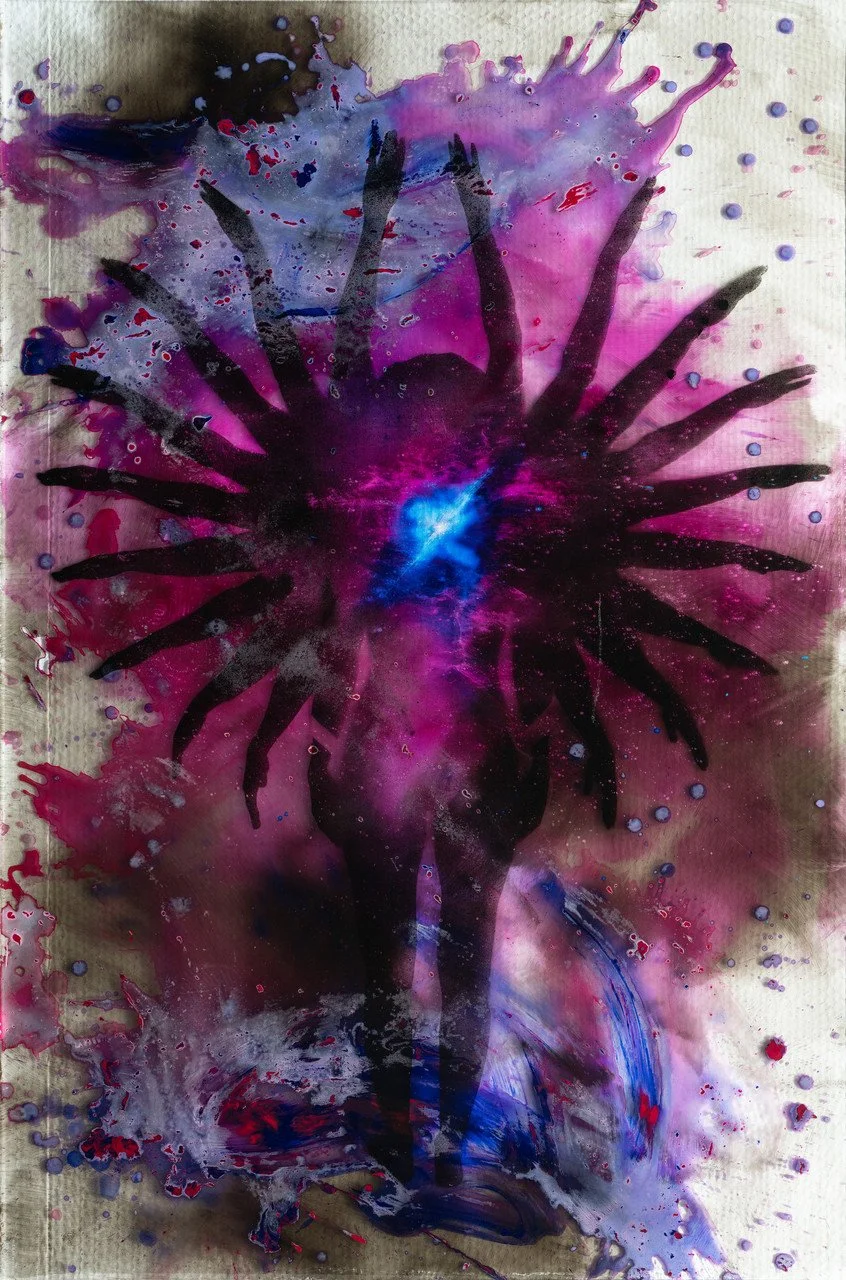 'Hera' 2
Oil, Acrylic and Tattoo on Glass
150x100cm